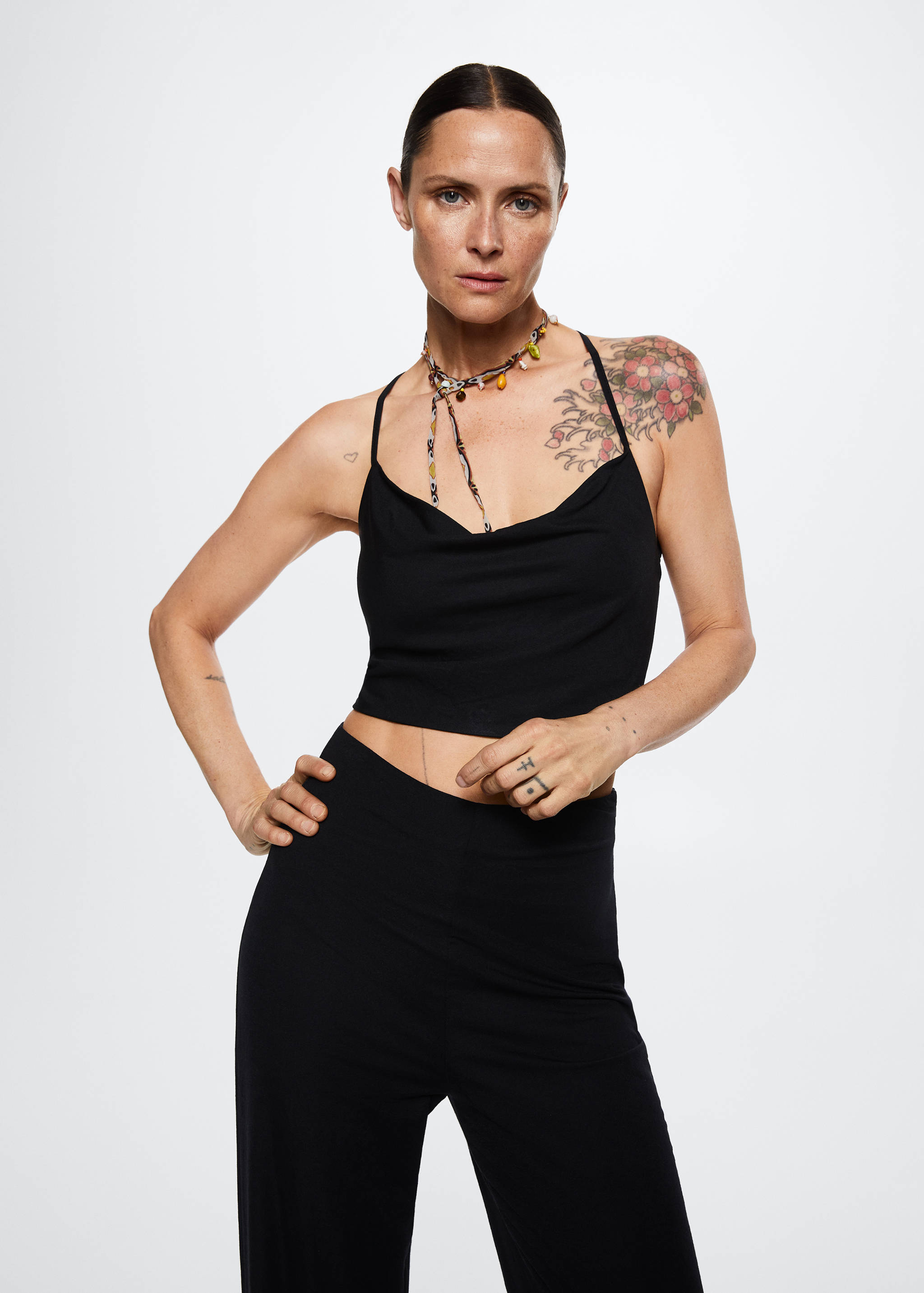 Pantalón palazzo fluido - Detalle del artículo 1