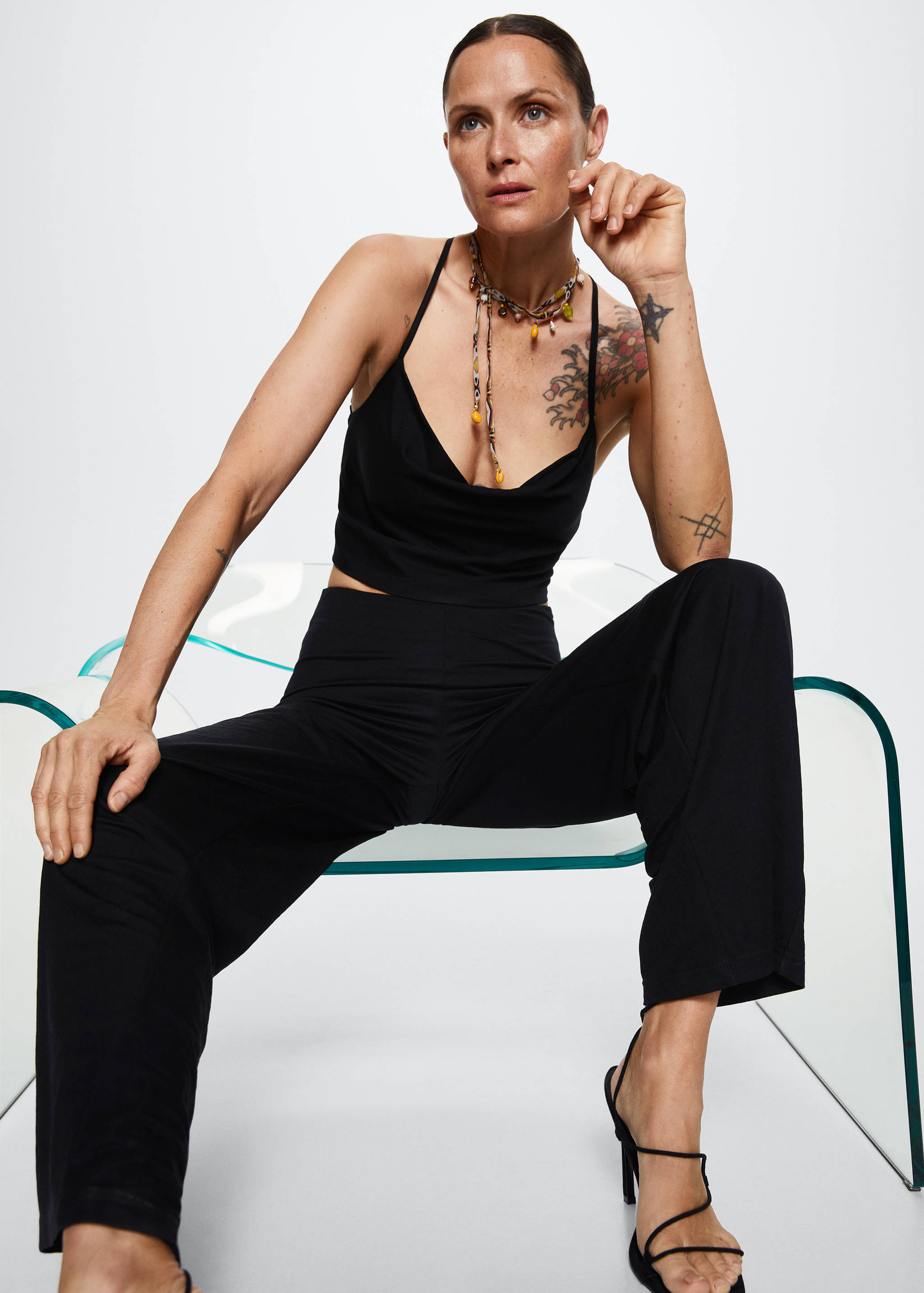 Pantalón palazzo fluido - Detalle del artículo 2