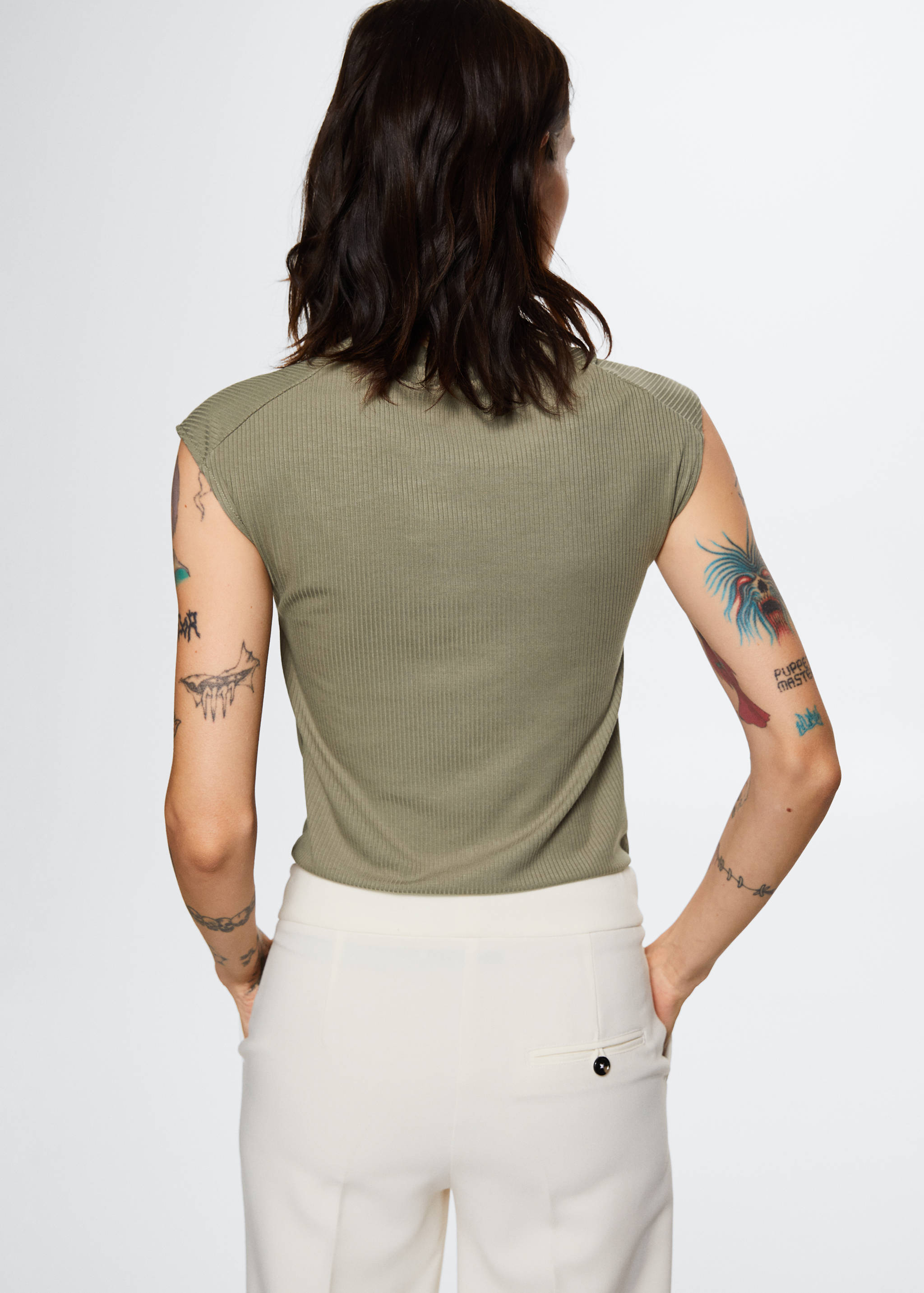 Samarreta bàsica canalé - Revers de l'article