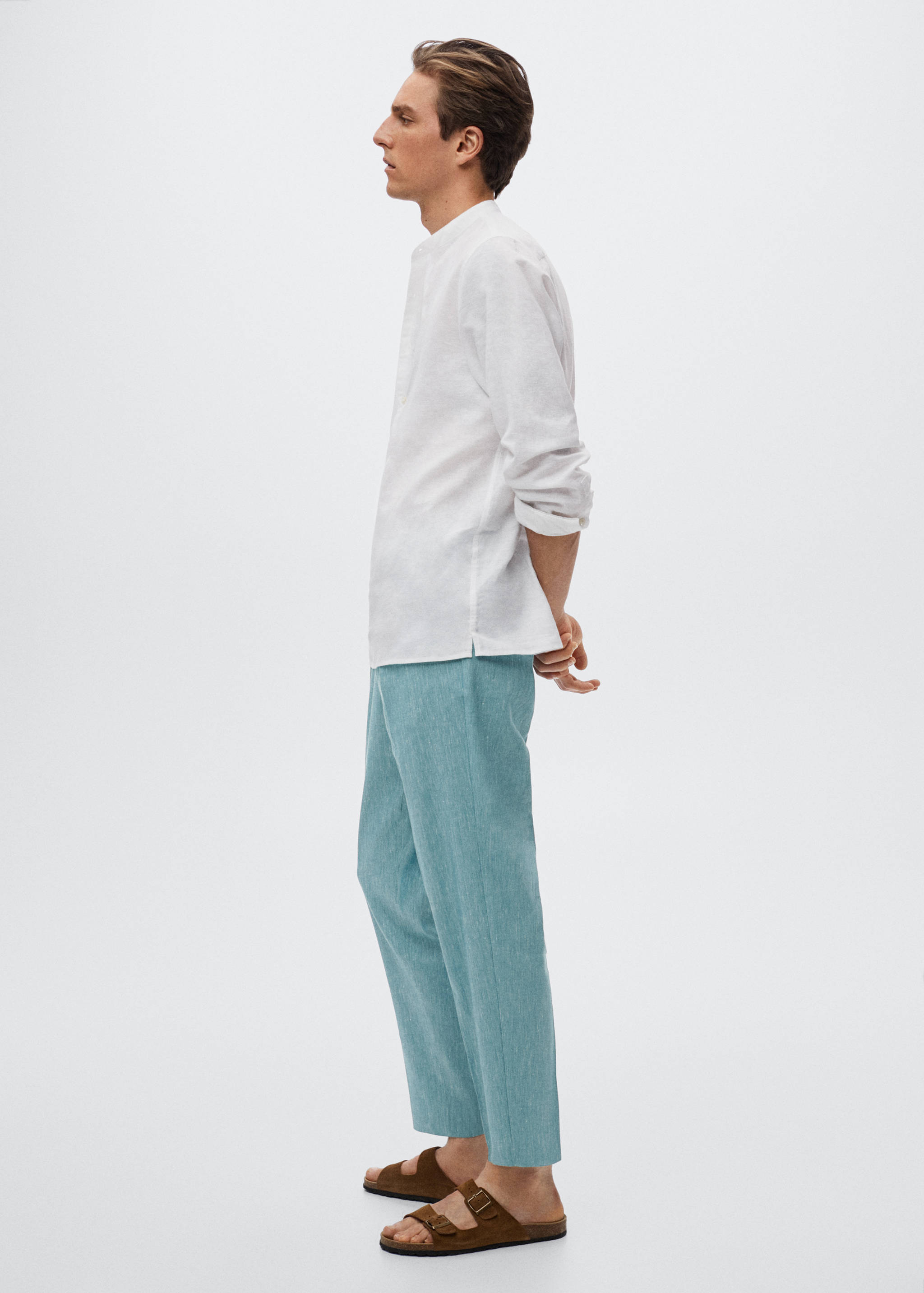 Pleated linen trousers - Details of the article 2
