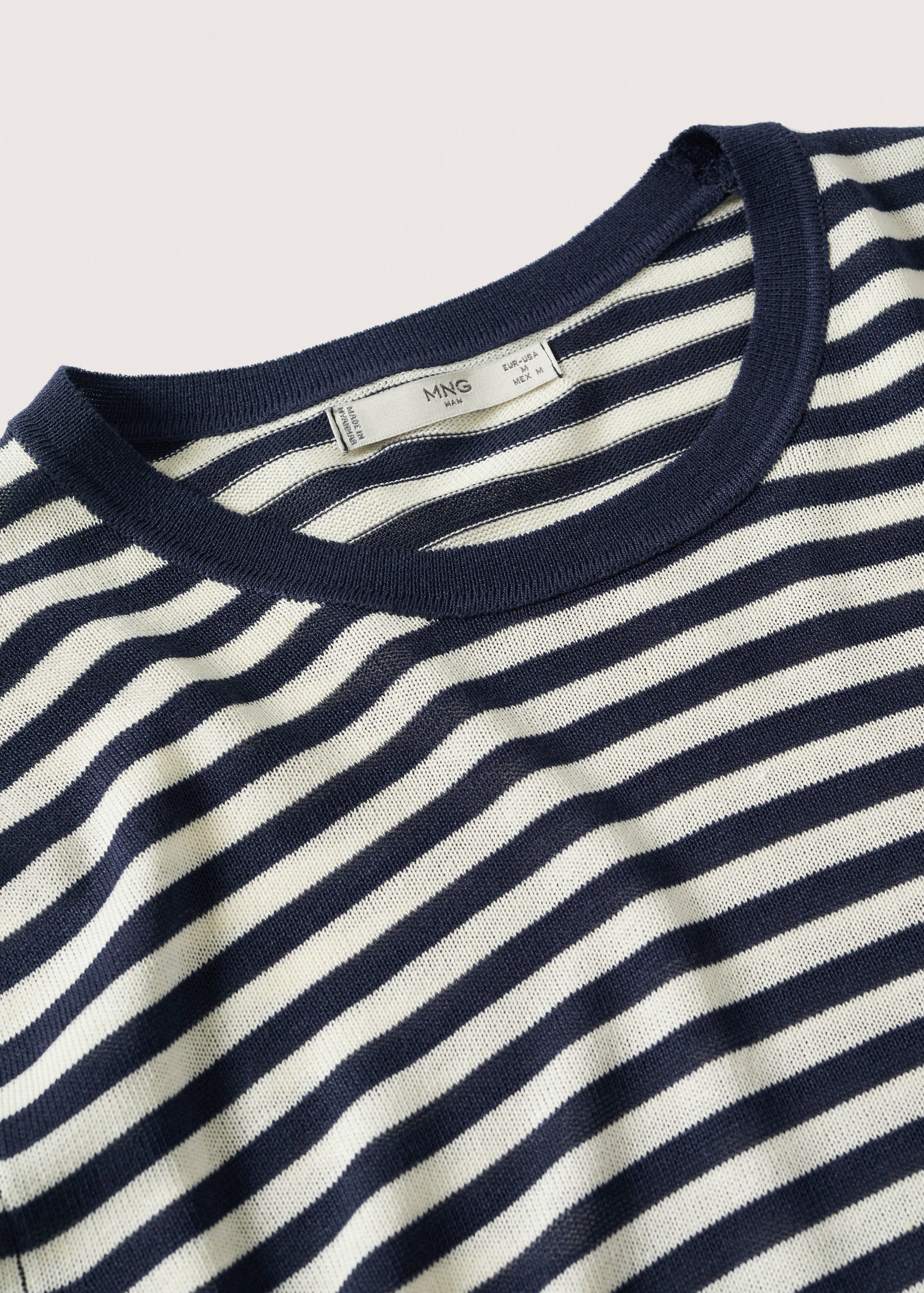 Gestreiftes Strick-T-Shirt aus Leinen - Detail des Artikels 8