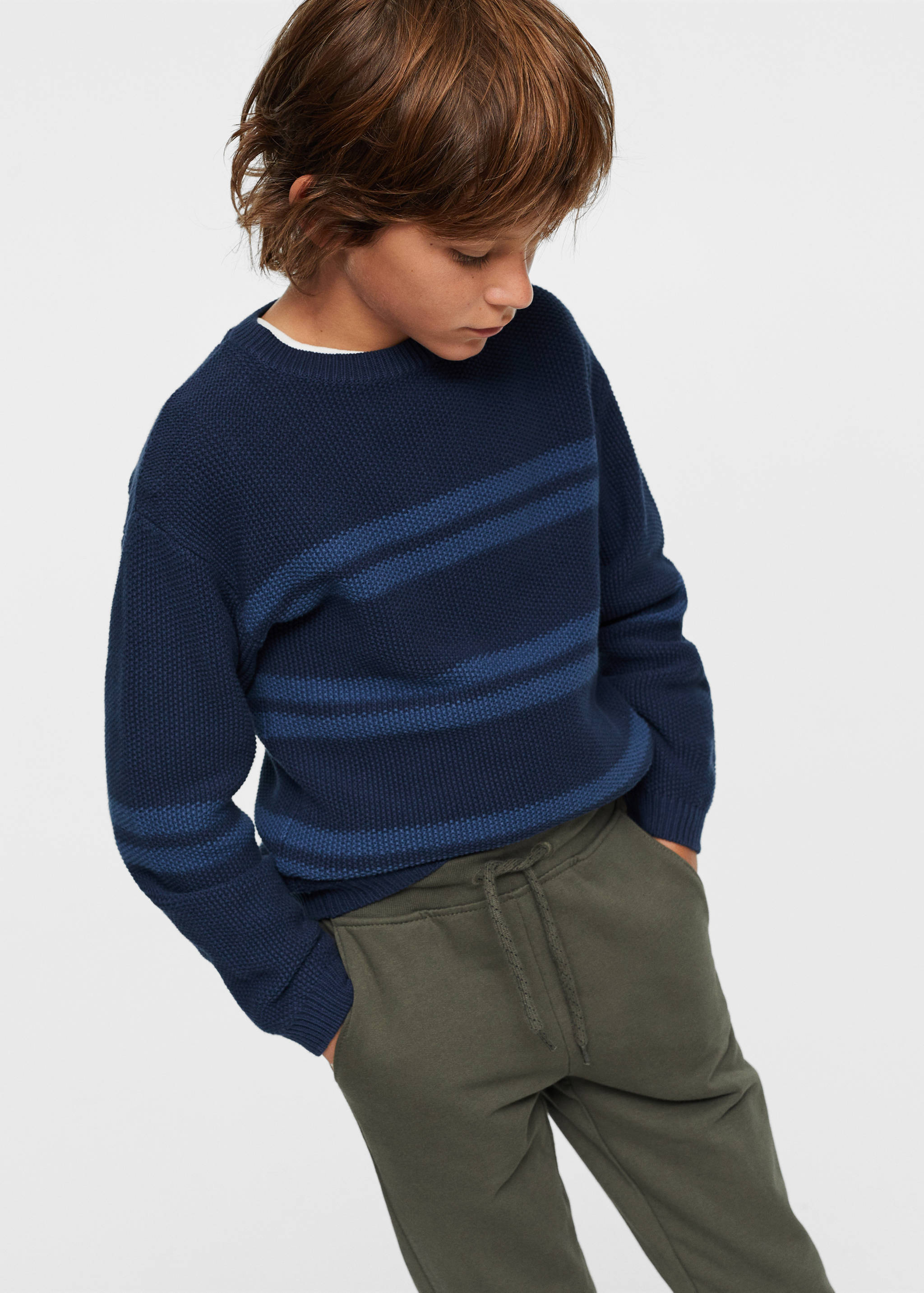 Jogger-Hose aus Baumwolle - Mittlere Ansicht