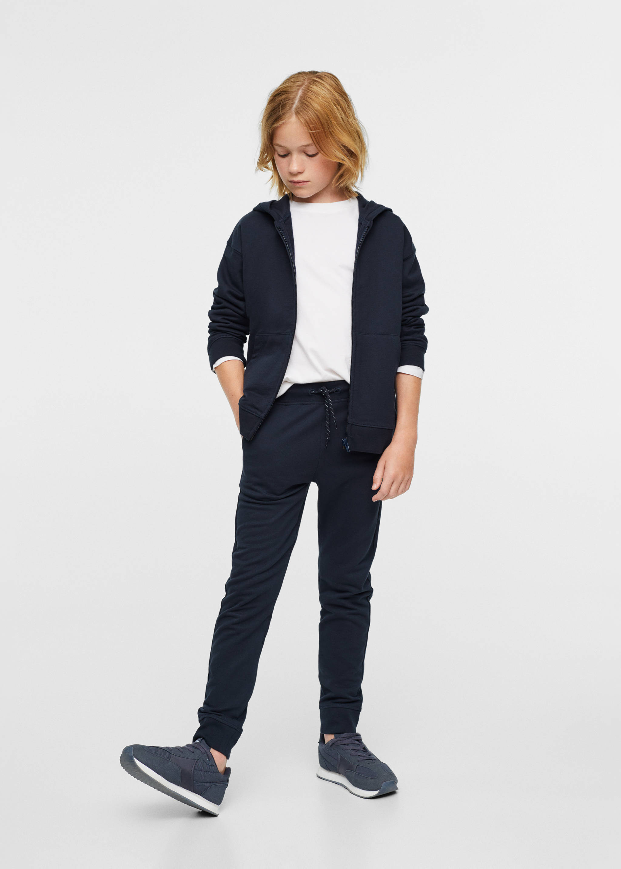 Jogger-Hose aus Baumwolle - Mittlere Ansicht