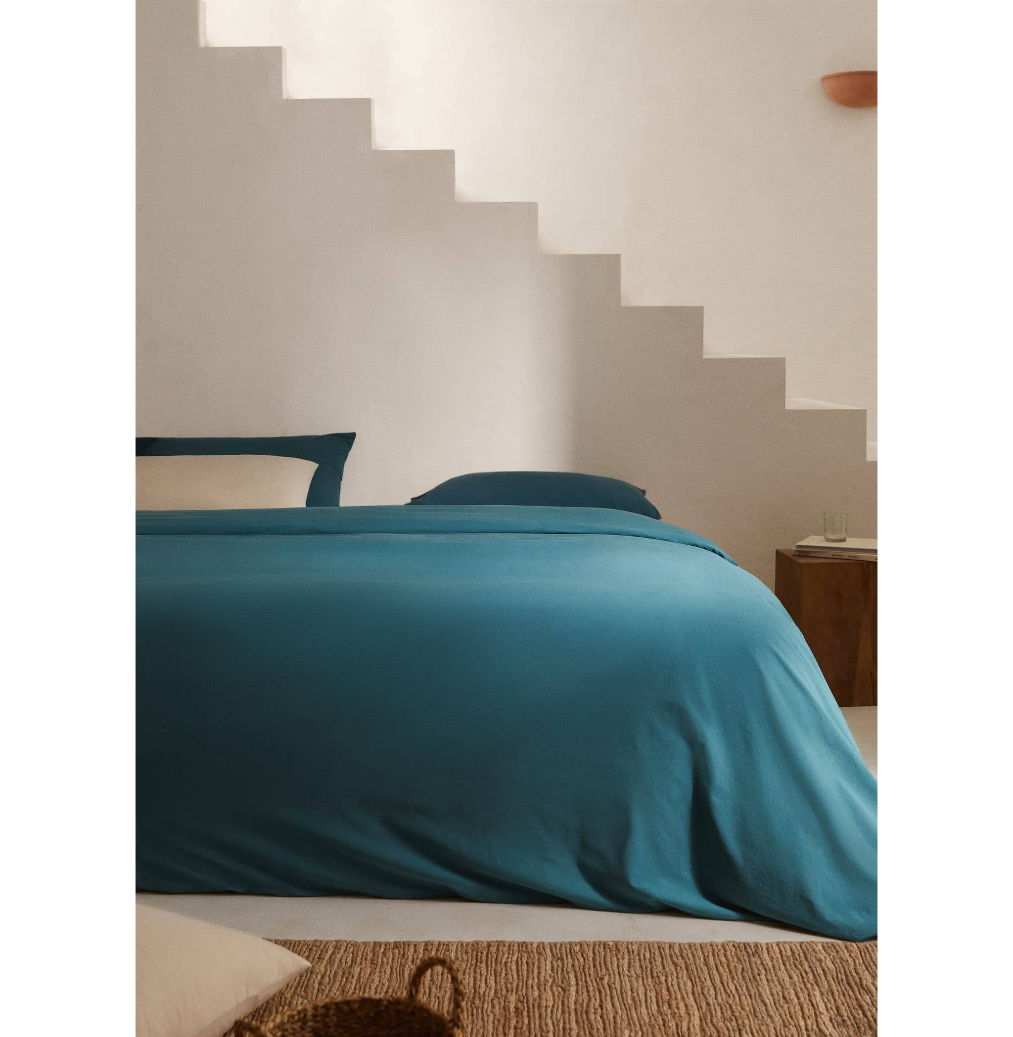 Housse de couette coton lavé lit 135/140 cm - Plan général