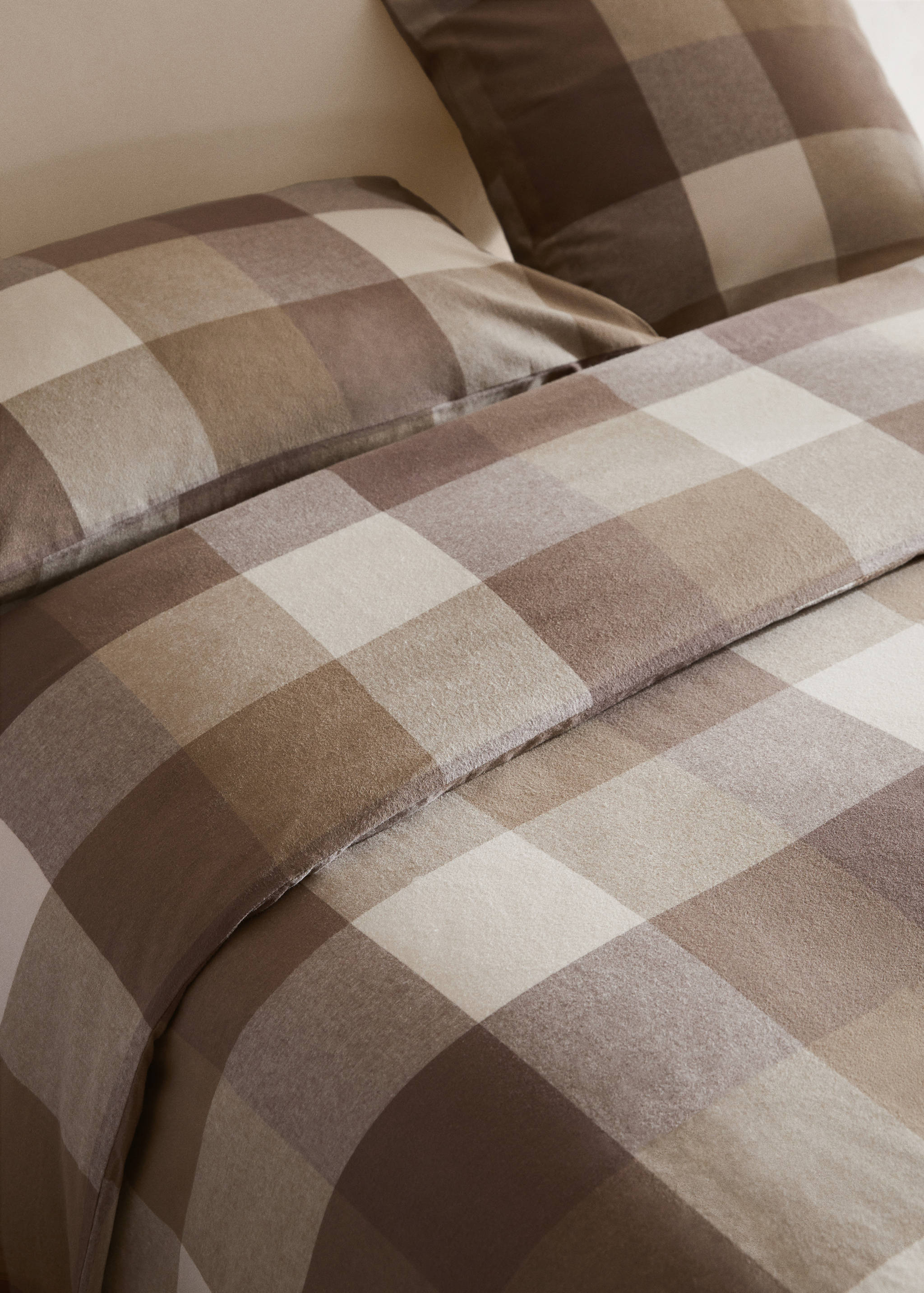 Check flannel duvet cover Bed 135/140cm - Details of the article 7