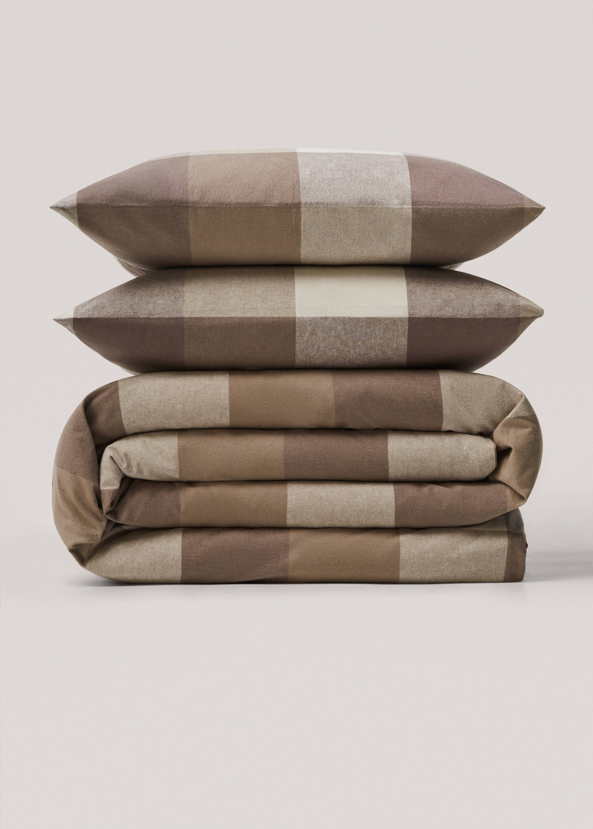 Check flannel duvet cover Bed 135/140cm - Article without model
