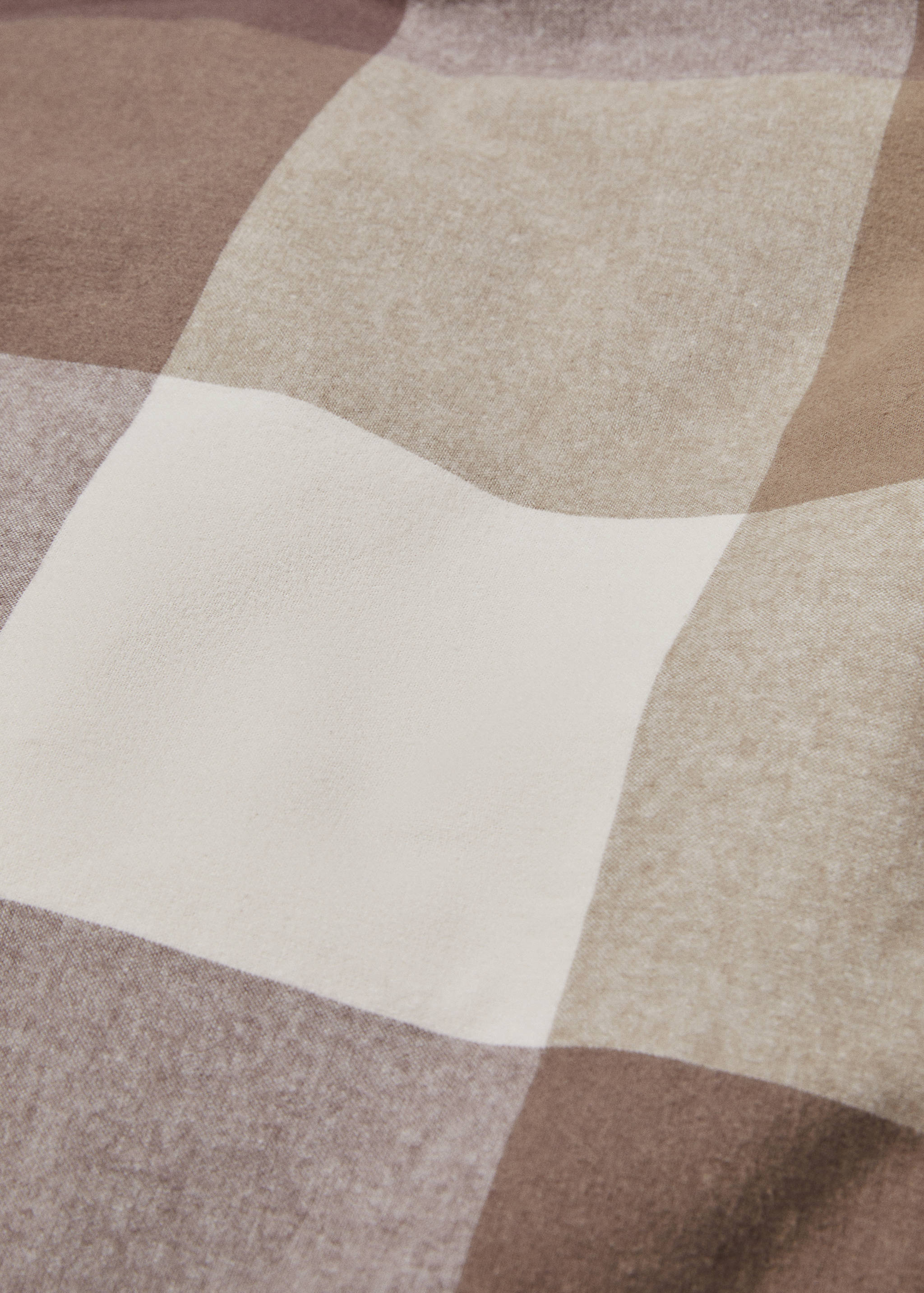 Check flannel duvet cover Bed 135/140cm - Details of the article 2