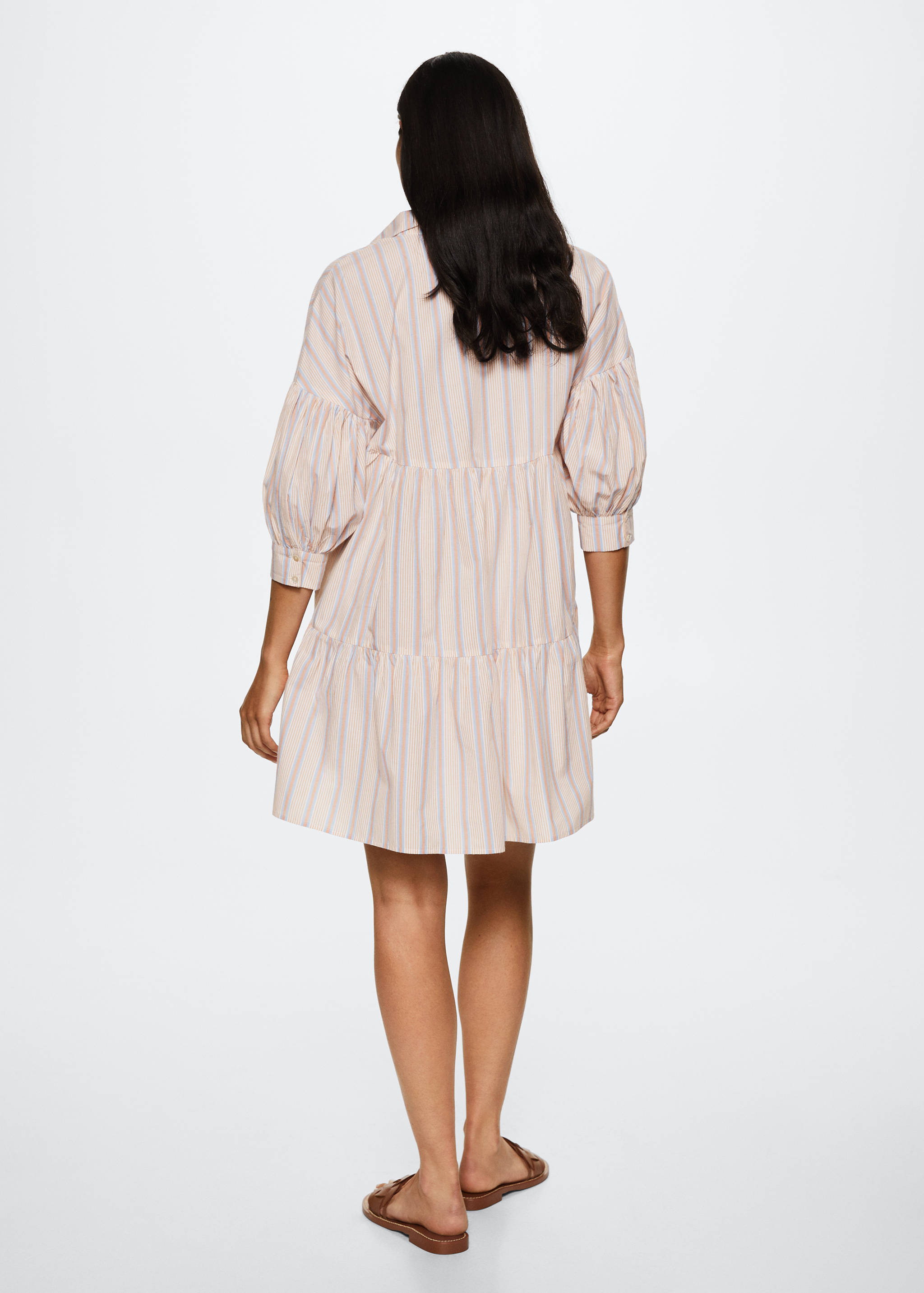 Gestreiftes Baumwollkleid - Rückseite des Artikels