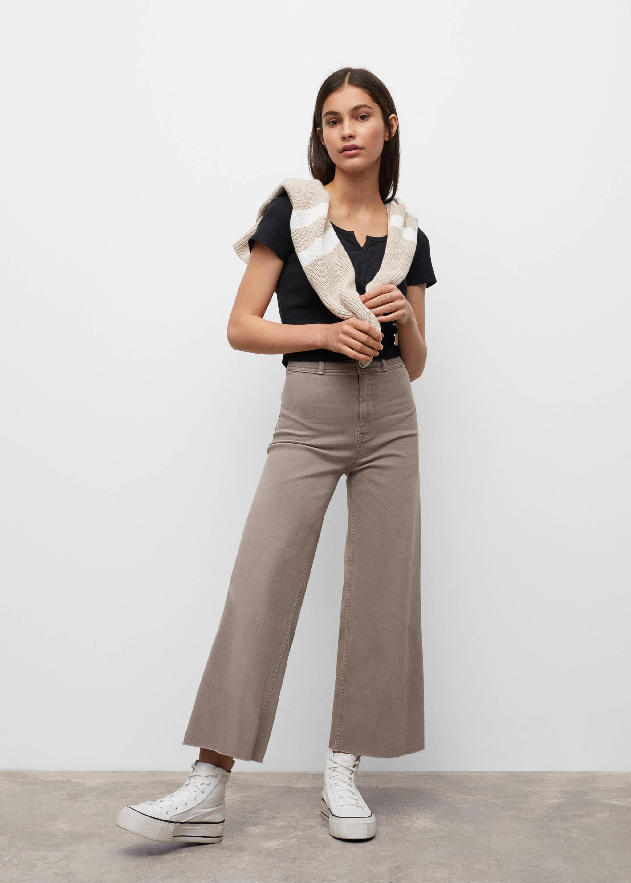 Jeans culotte high waist - General plane