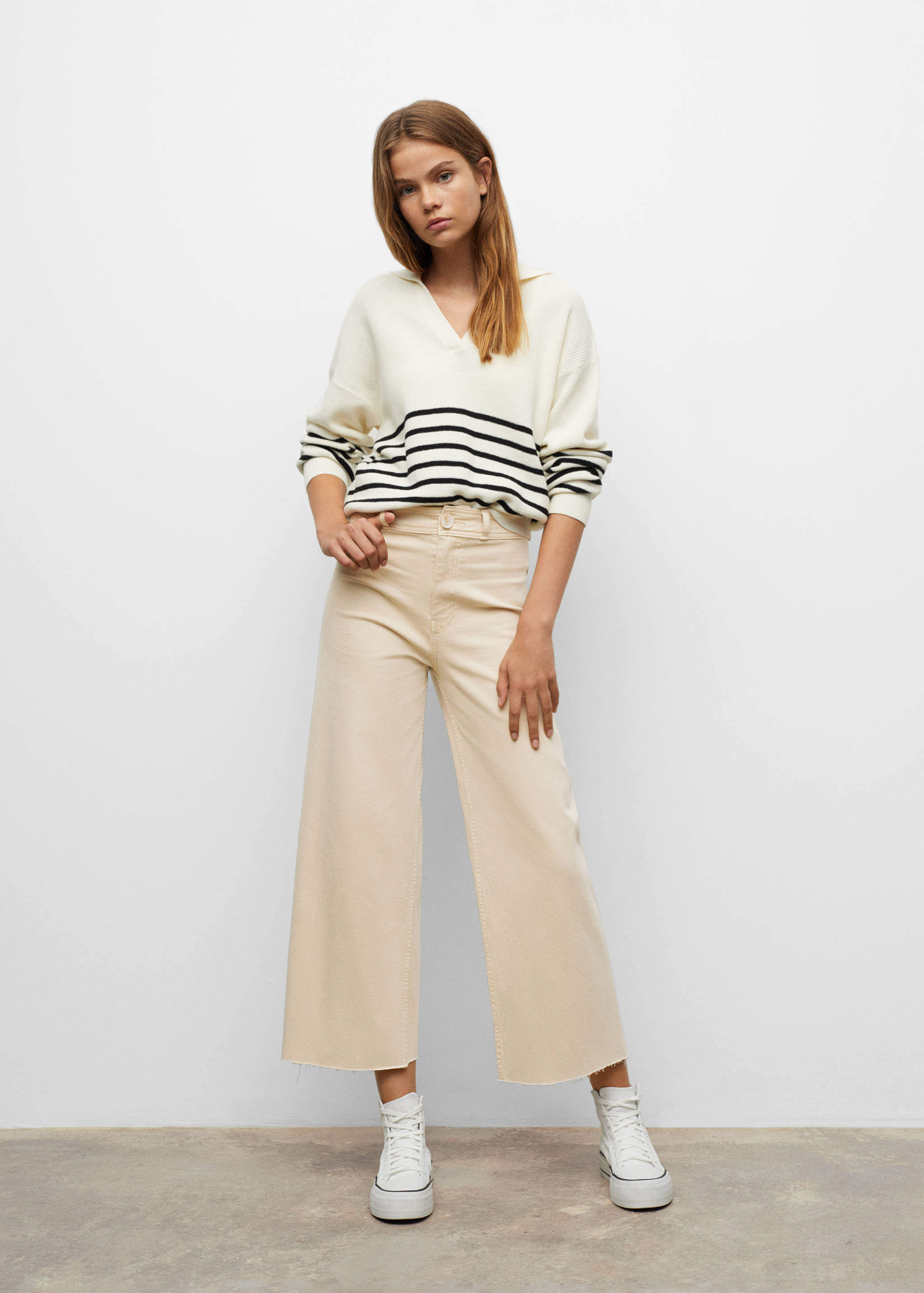 Jeans culotte high waist - Medium plane