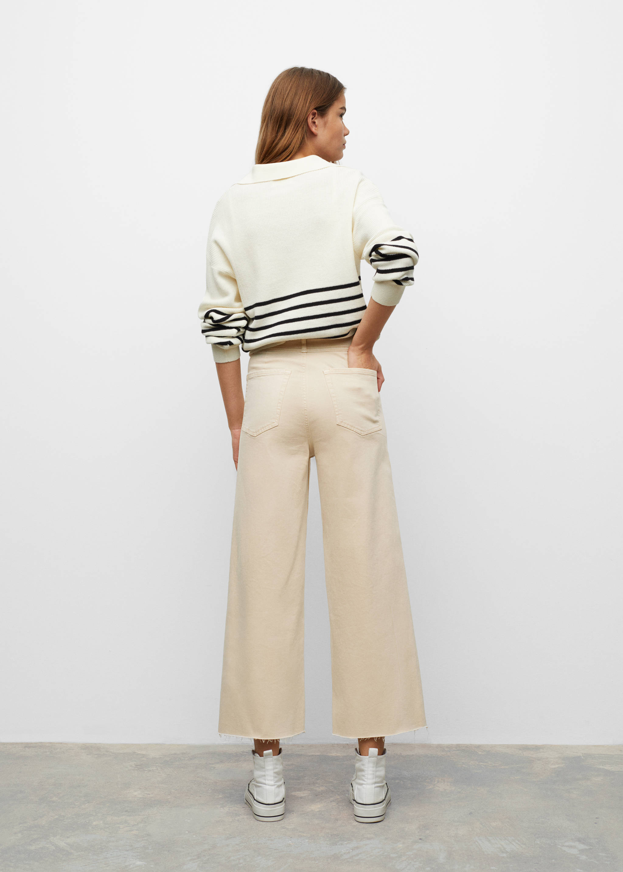 Jeans culotte high waist - Reverse of the article