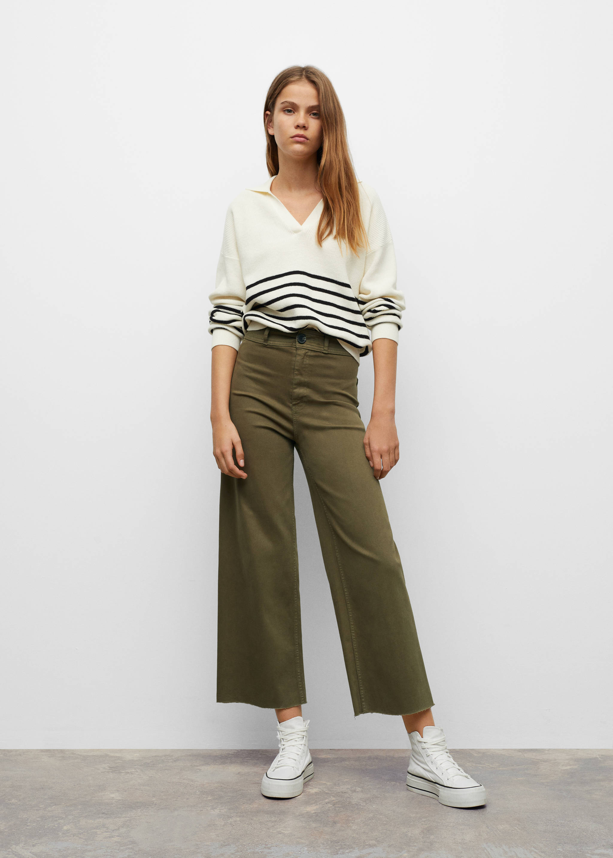 Jeans culotte high waist - Medium plane