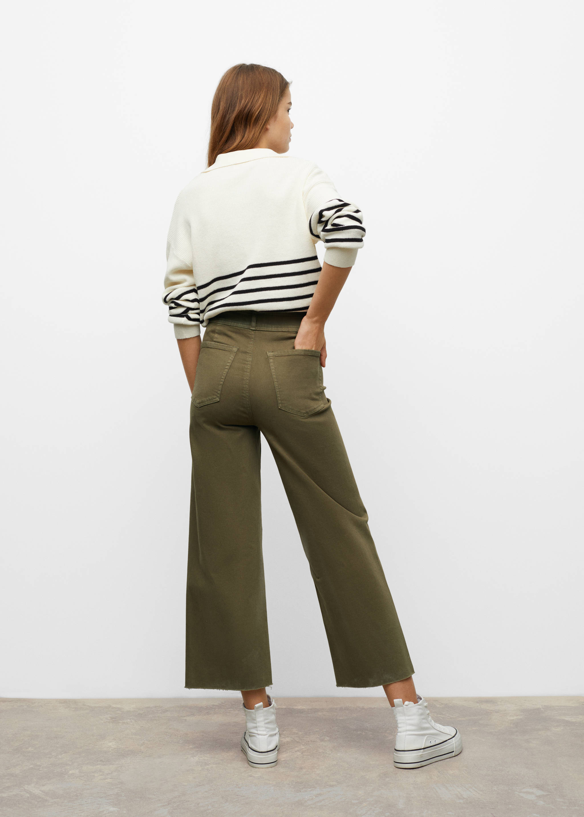 Jeans culotte high waist - Reverse of the article