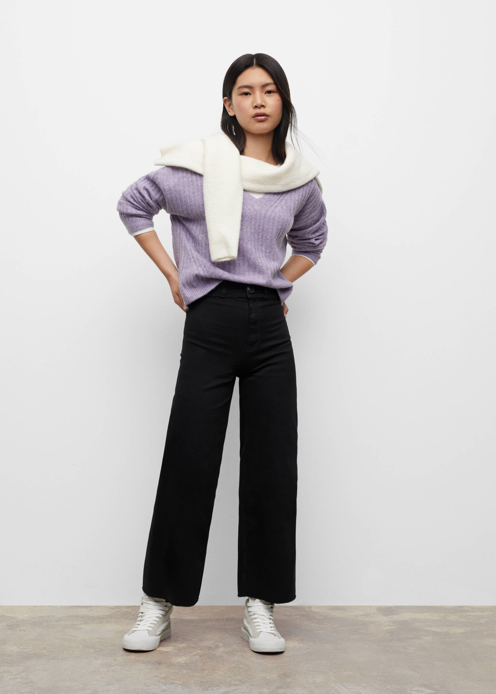 Jeans culotte high waist - Medium plane