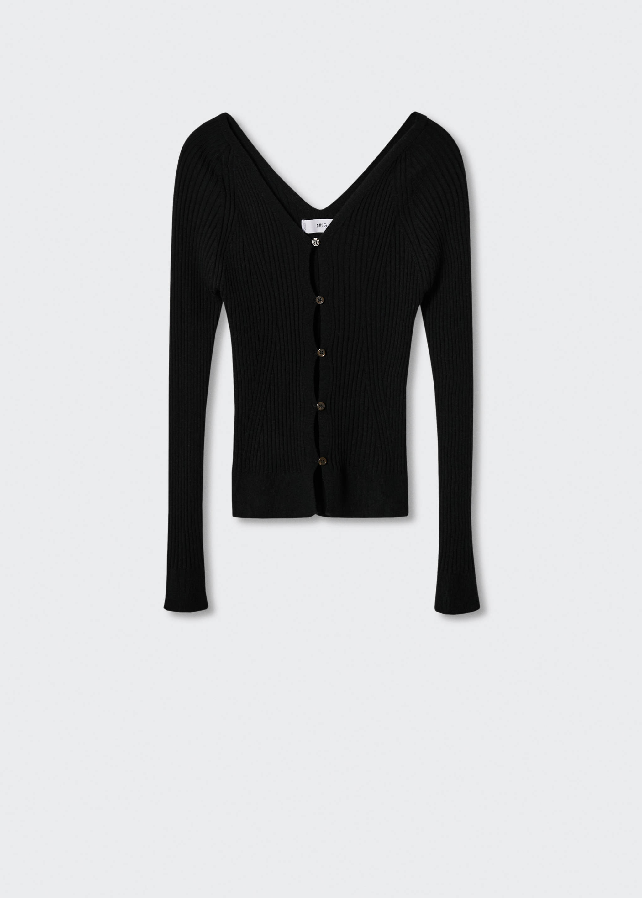 Geknöpfter Cardigan mit Rippstruktur - Artikel ohne Model