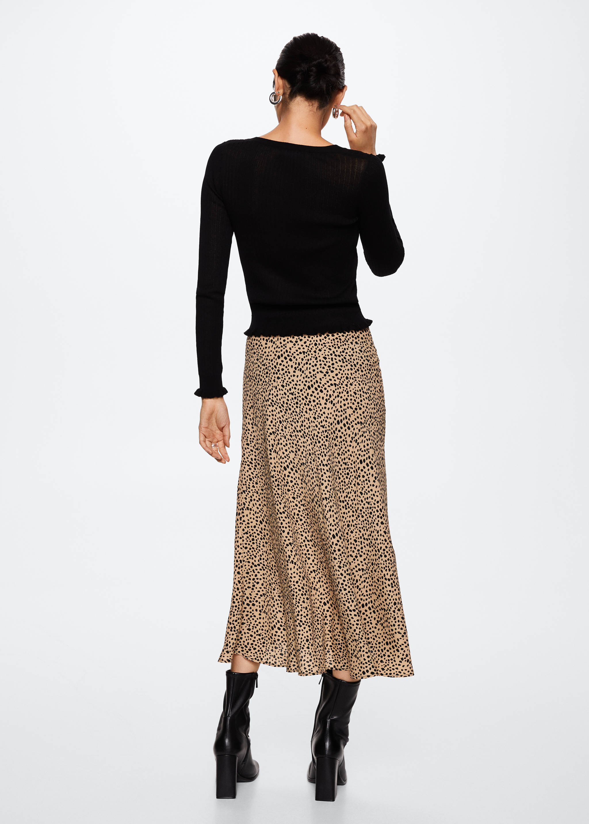 Printed midi skirt - Reverse of the article