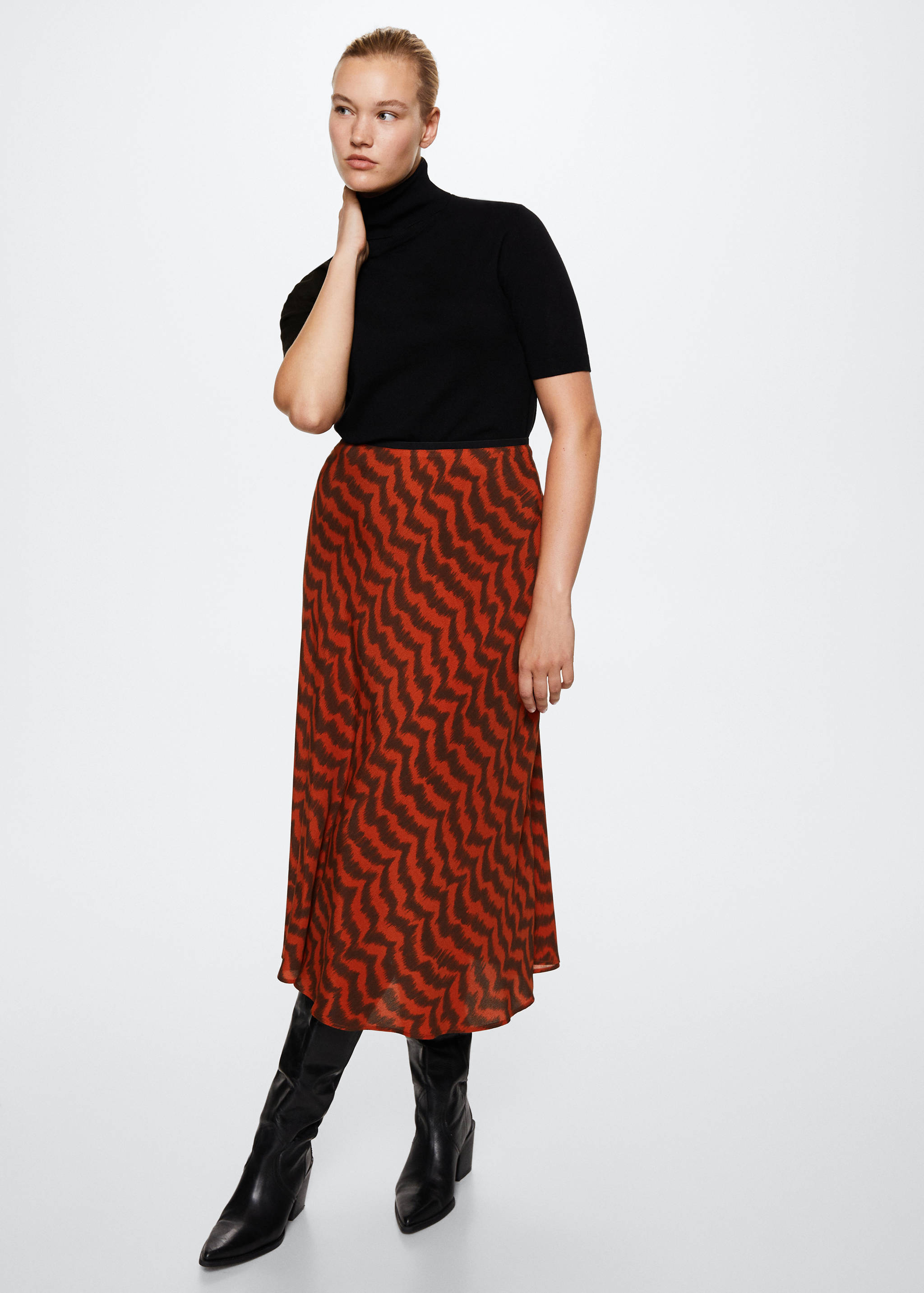 Printed midi skirt - Details of the article 6