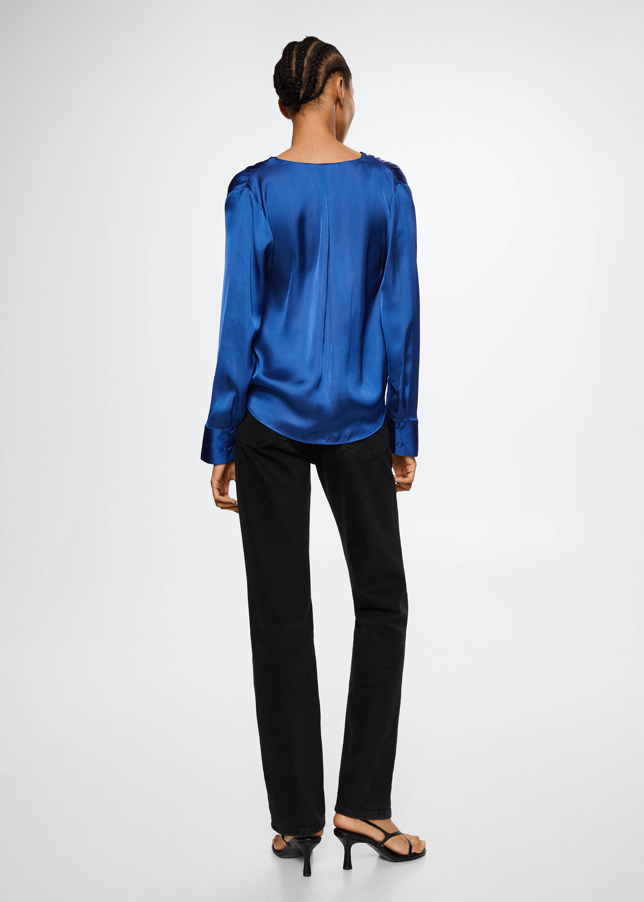 Bluse mit Wickelausschnitt - Rückseite des Artikels