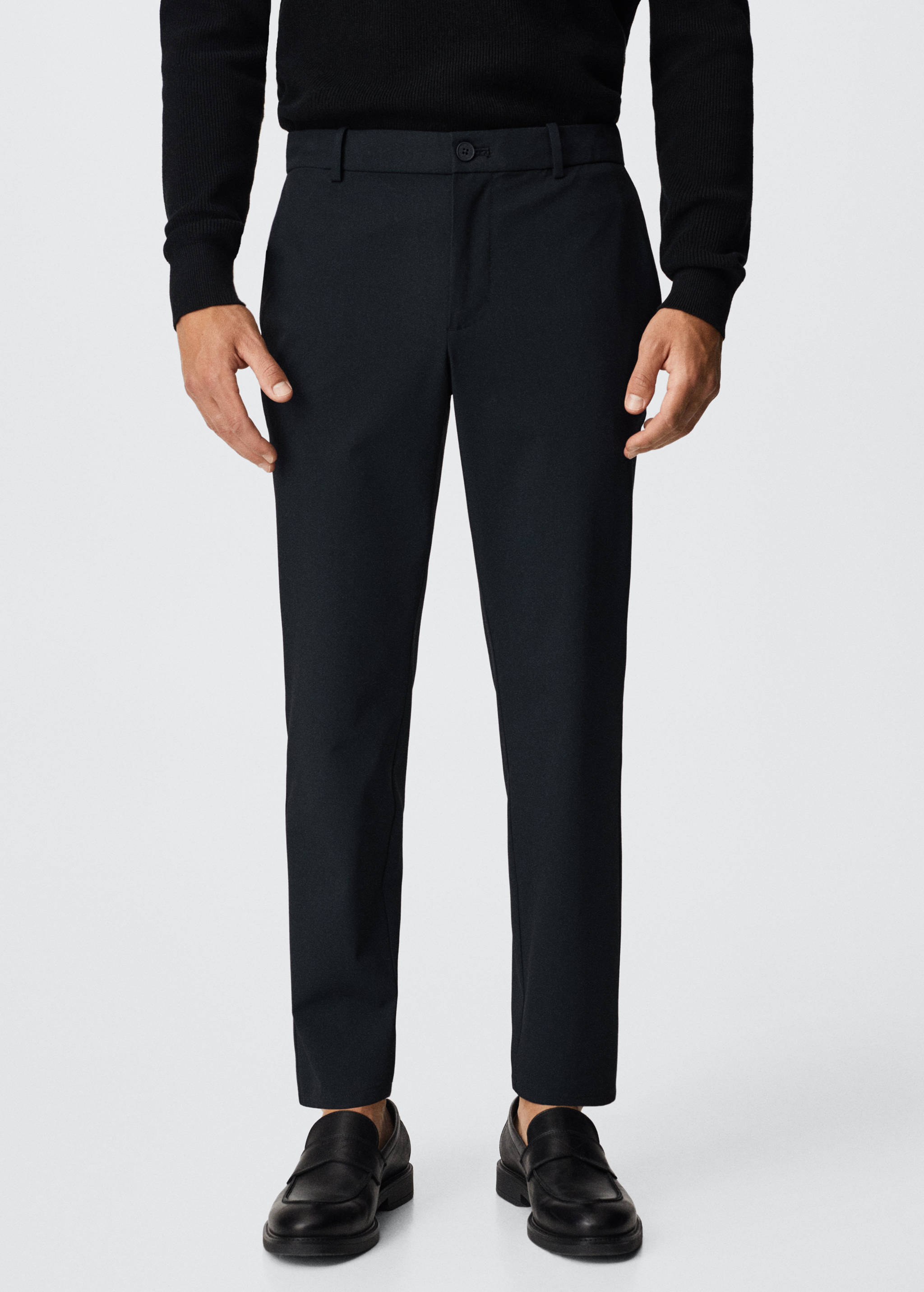 Pantalon tapered-fit stretch - Plan moyen