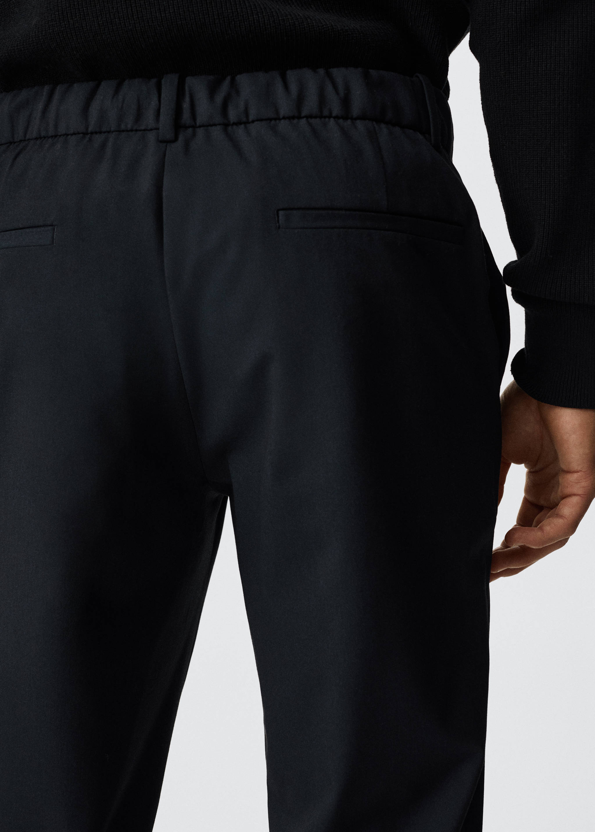 Tapered fit stretch trousers - Details of the article 3