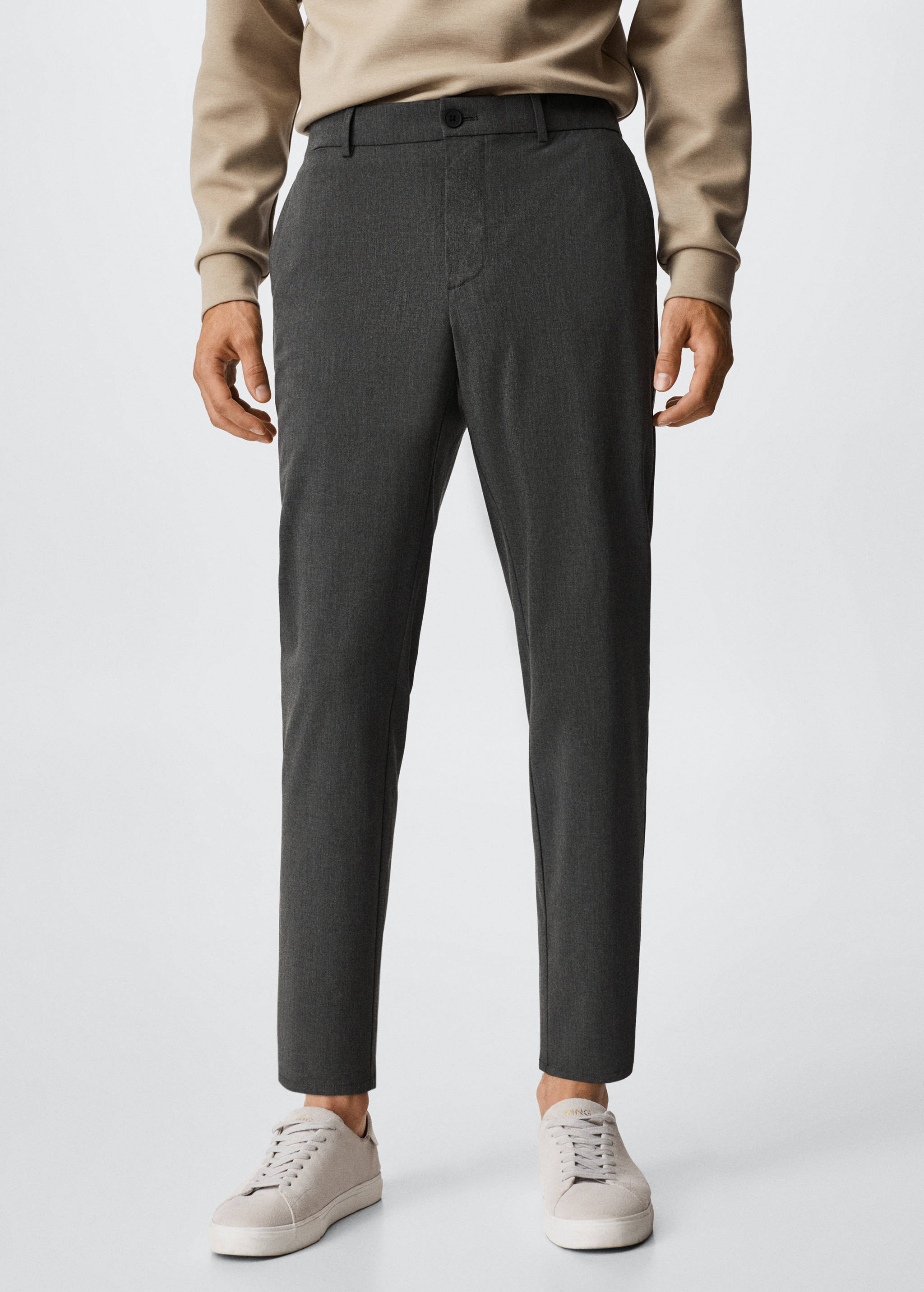 Pantalon tapered-fit stretch - Plan moyen