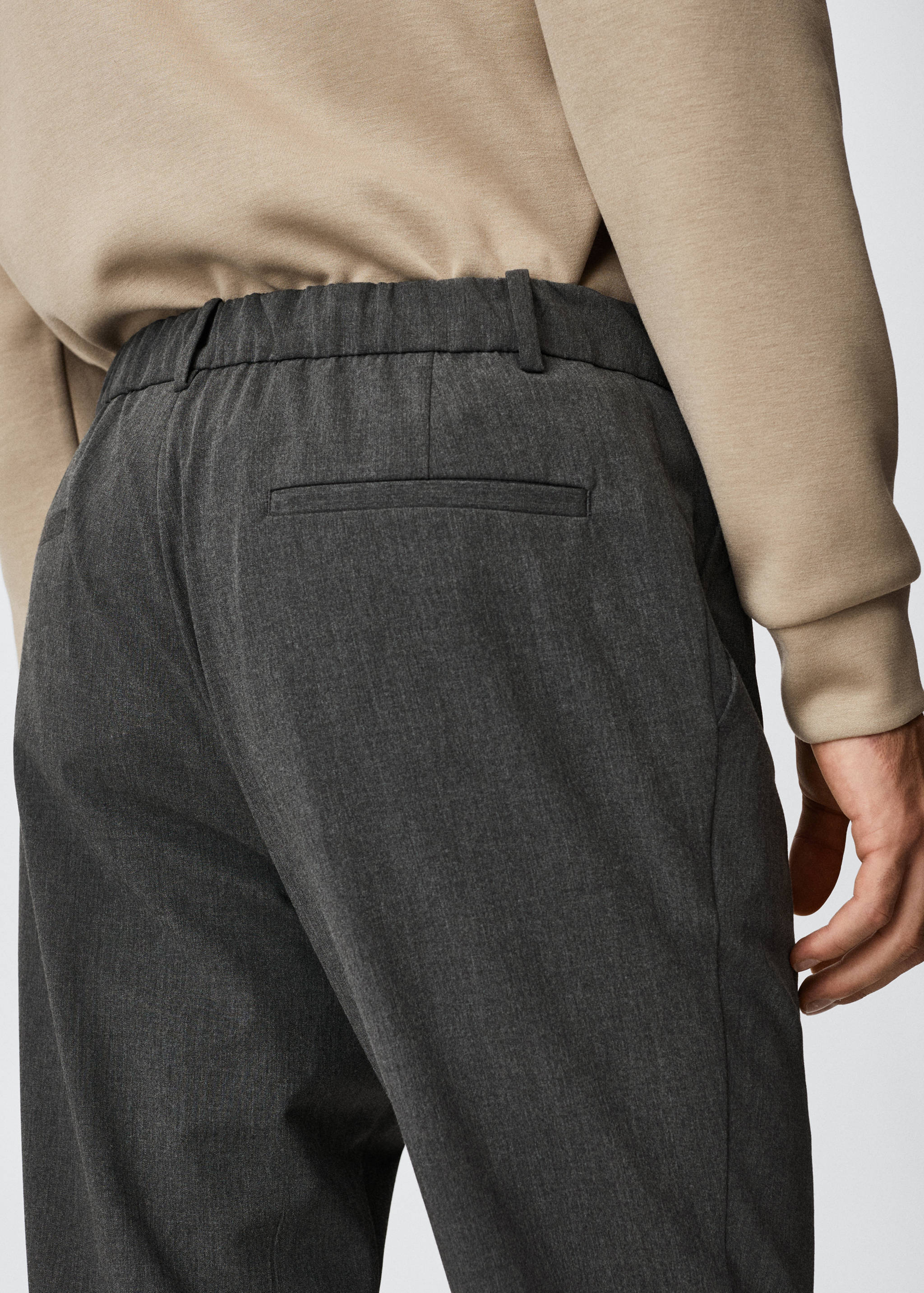 Tapered fit stretch trousers - Details of the article 3