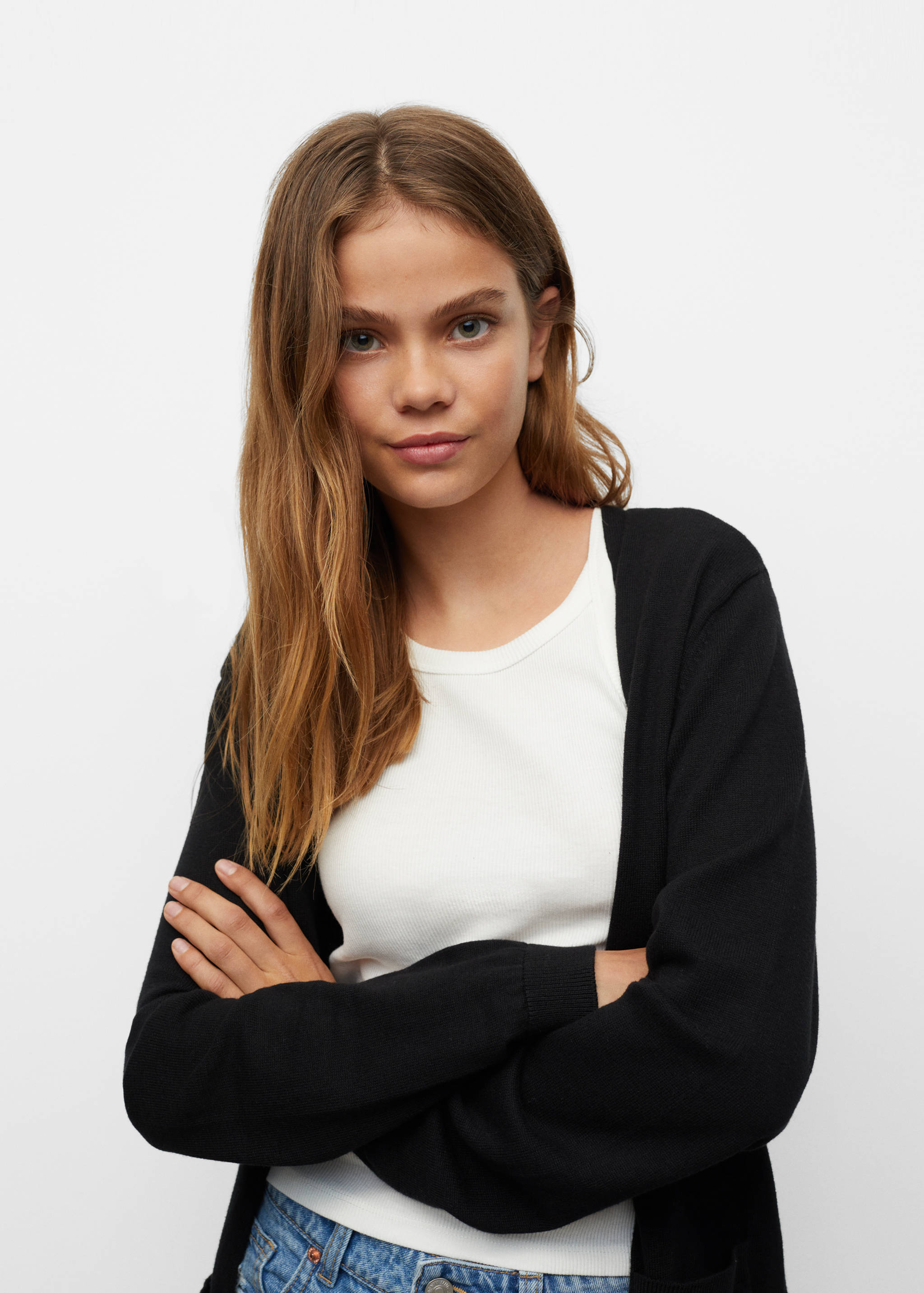 Cardigan i strikket bomull - Artikkeldetalj 2