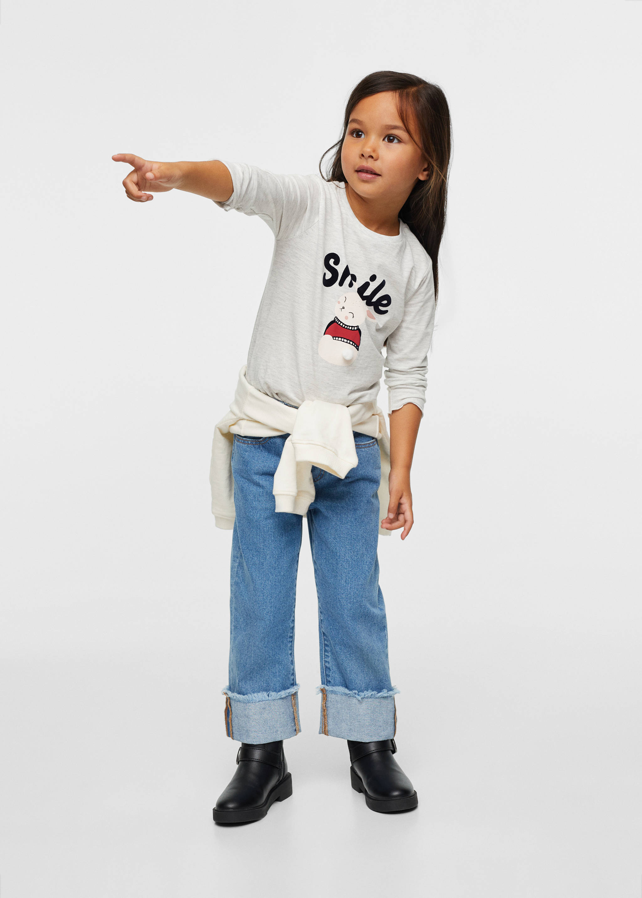 Camiseta manga larga estampada - Plano general