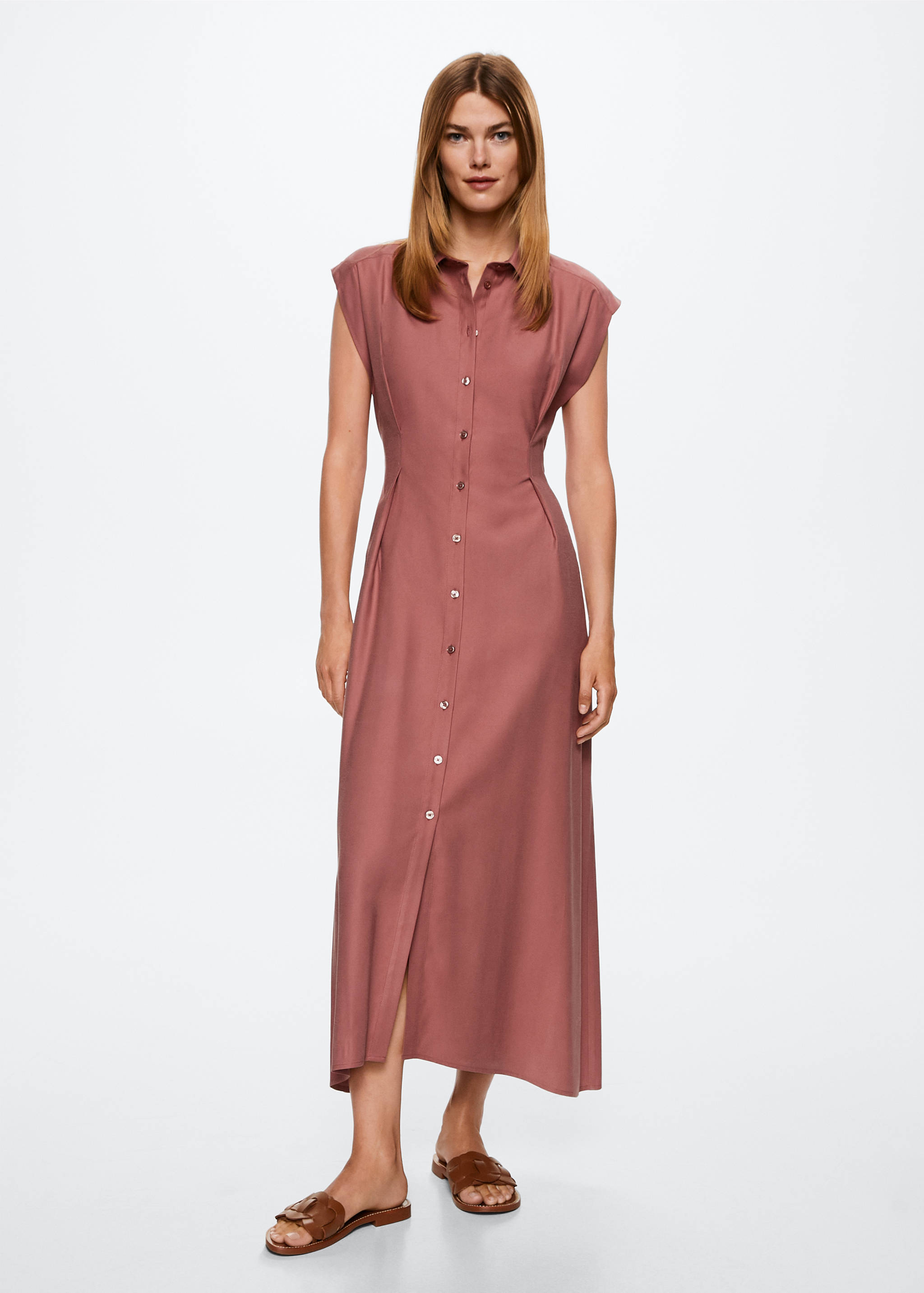 Vestit camiser midi - Pla general