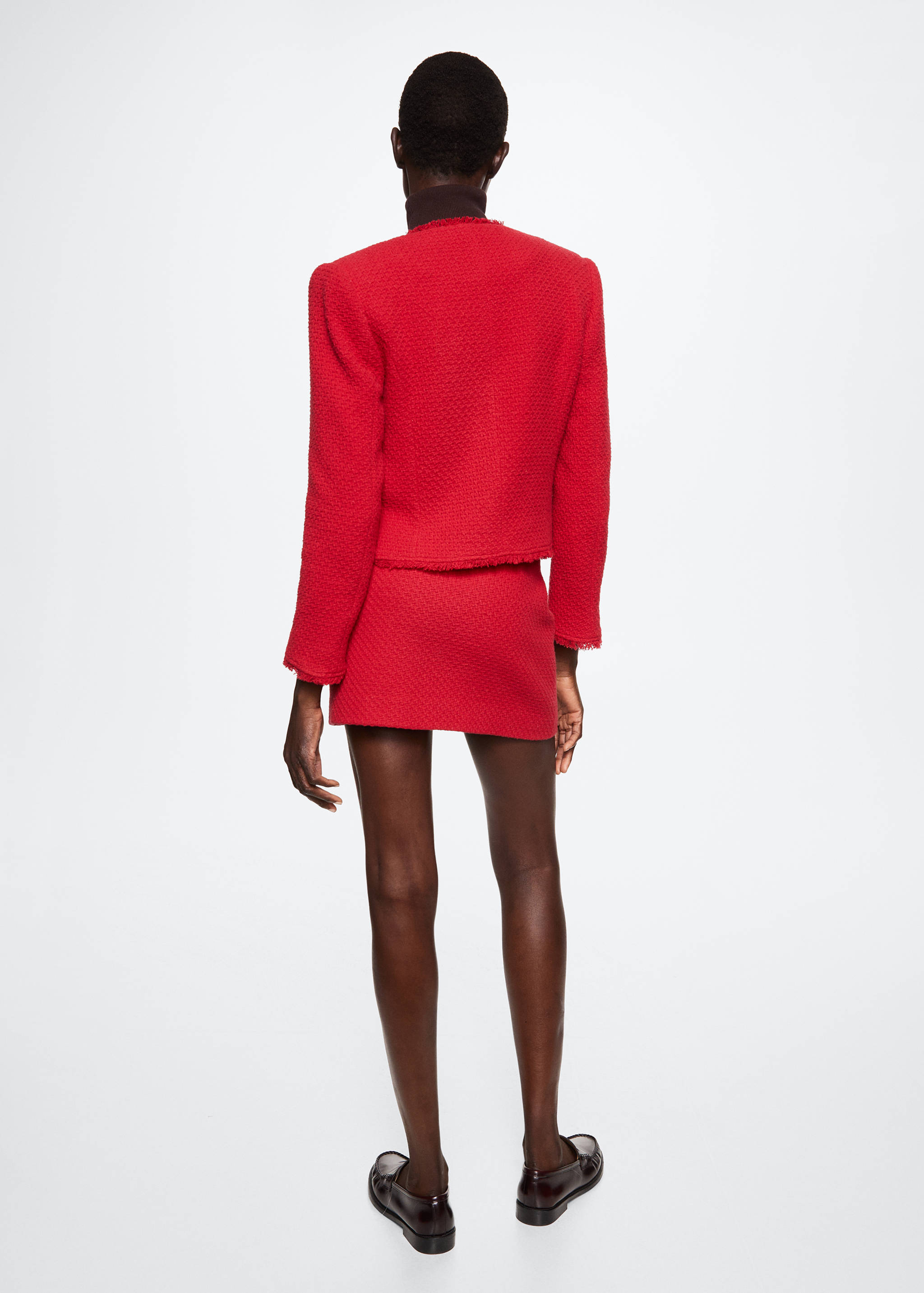 Cotton tweed  miniskirt - Reverse of the article