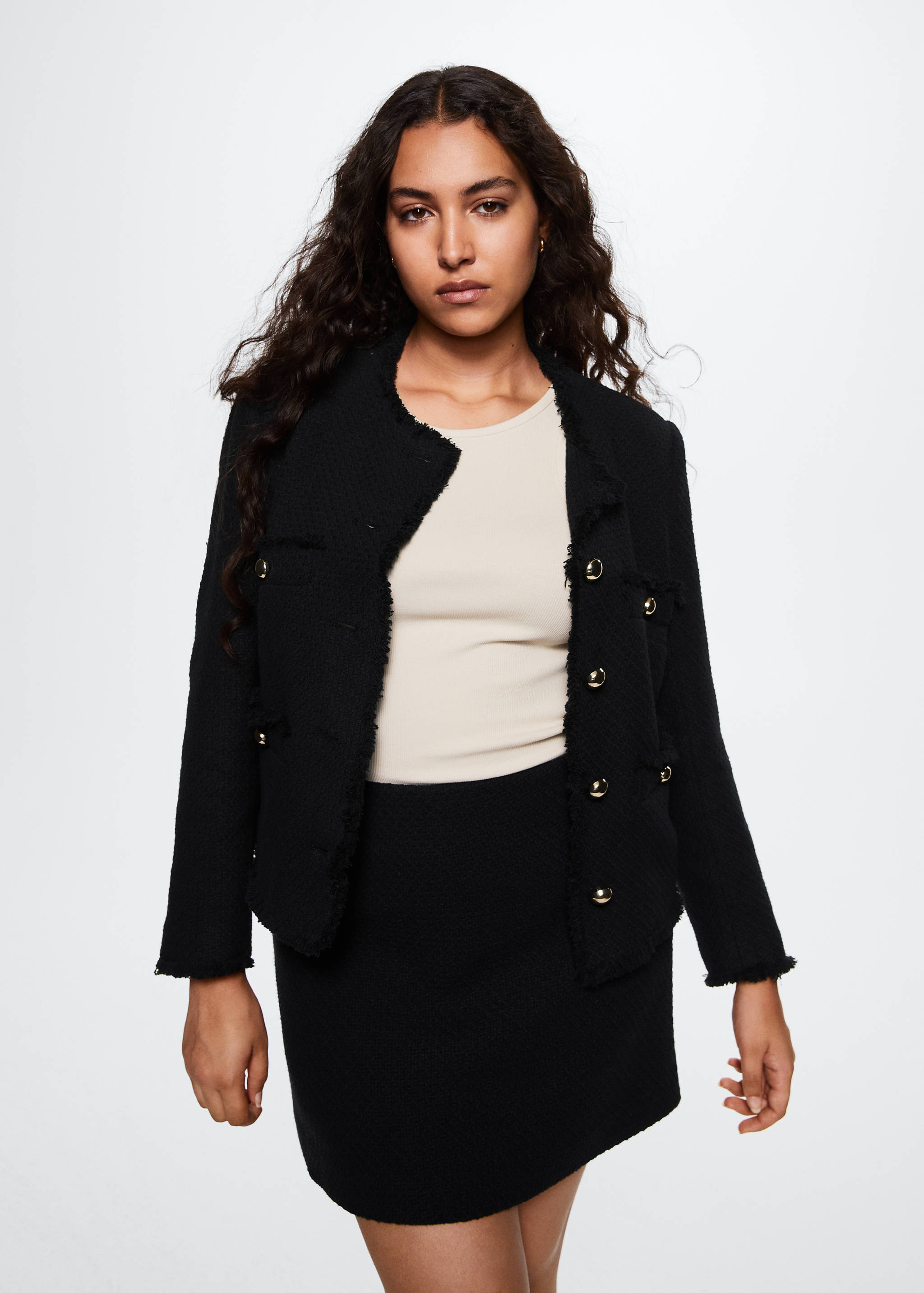 Cotton tweed  miniskirt - Details of the article 4