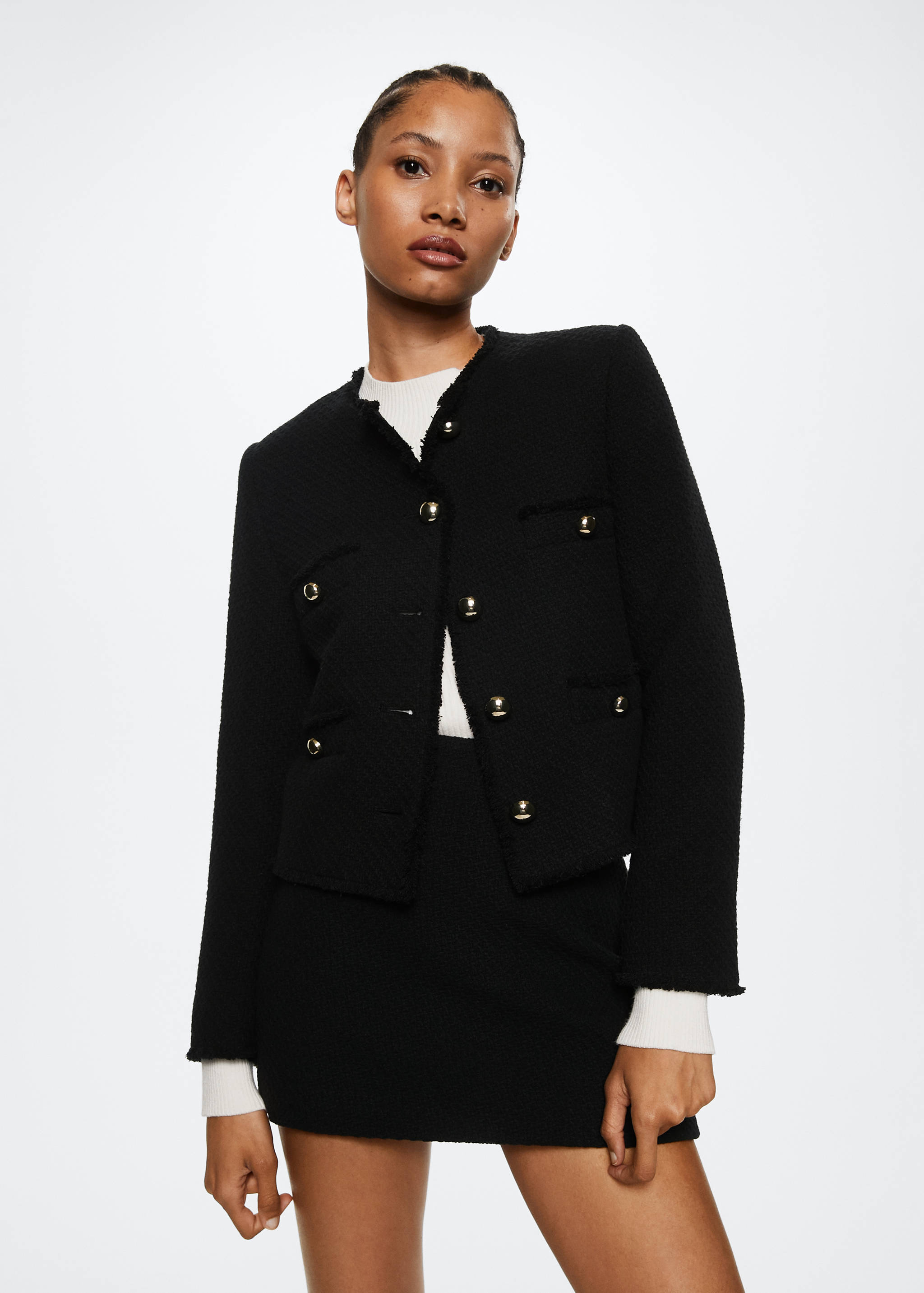 Cotton tweed  miniskirt - Details of the article 2