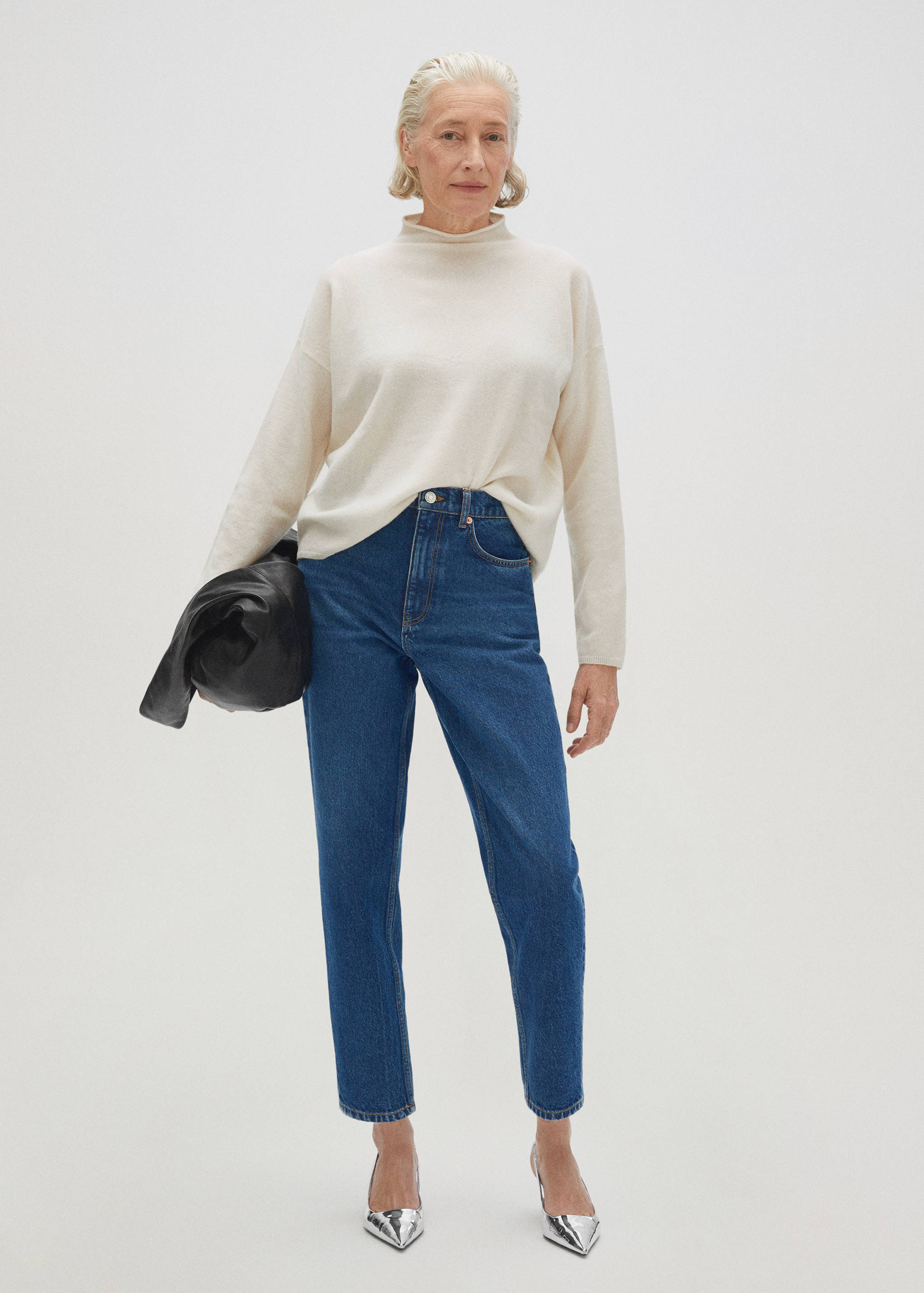 Pullover mit halbhohem Kragen aus 100 % Kaschmir - Detail des Artikels 7