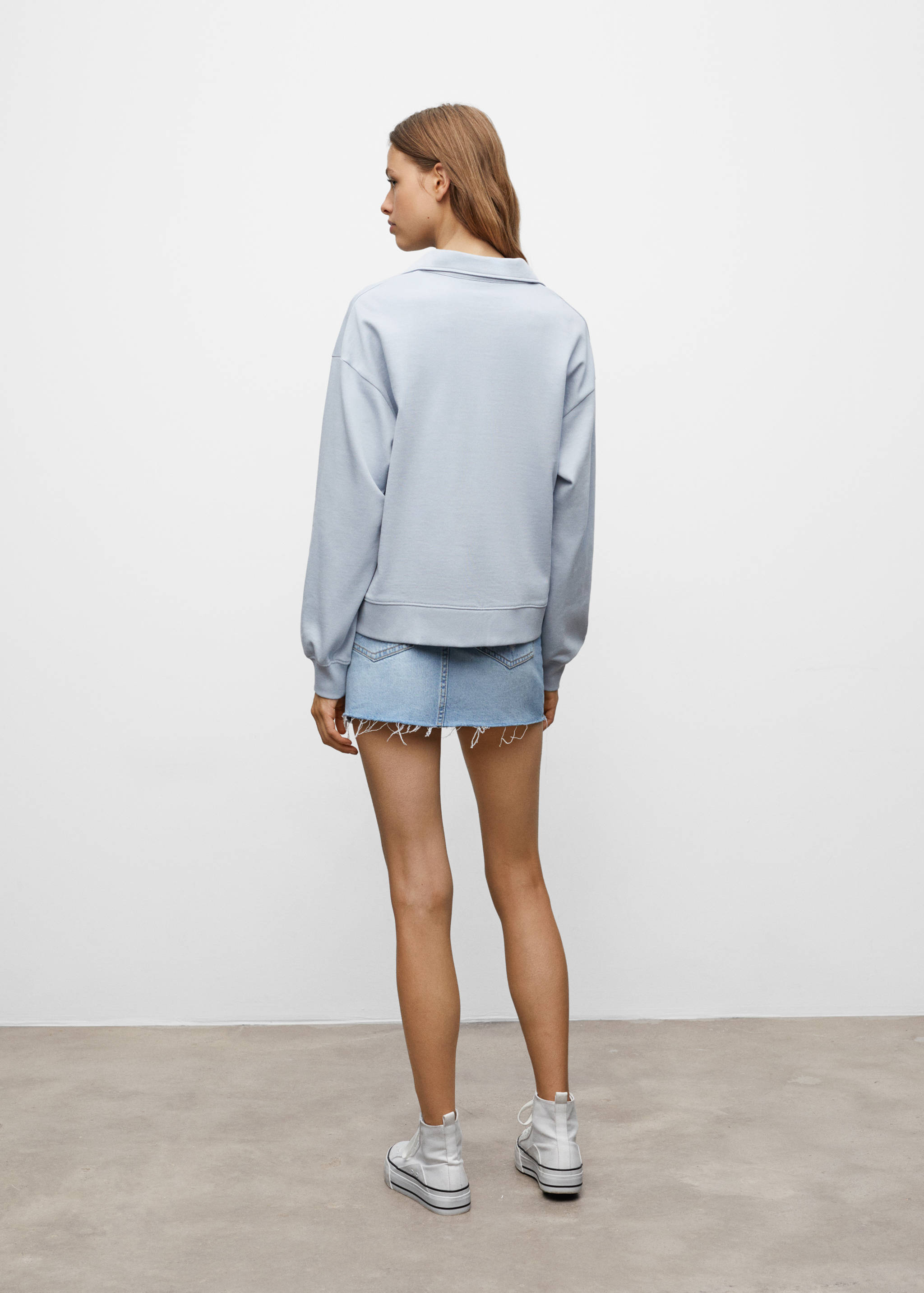 Sudadera polo mensaje - Reverso del artículo