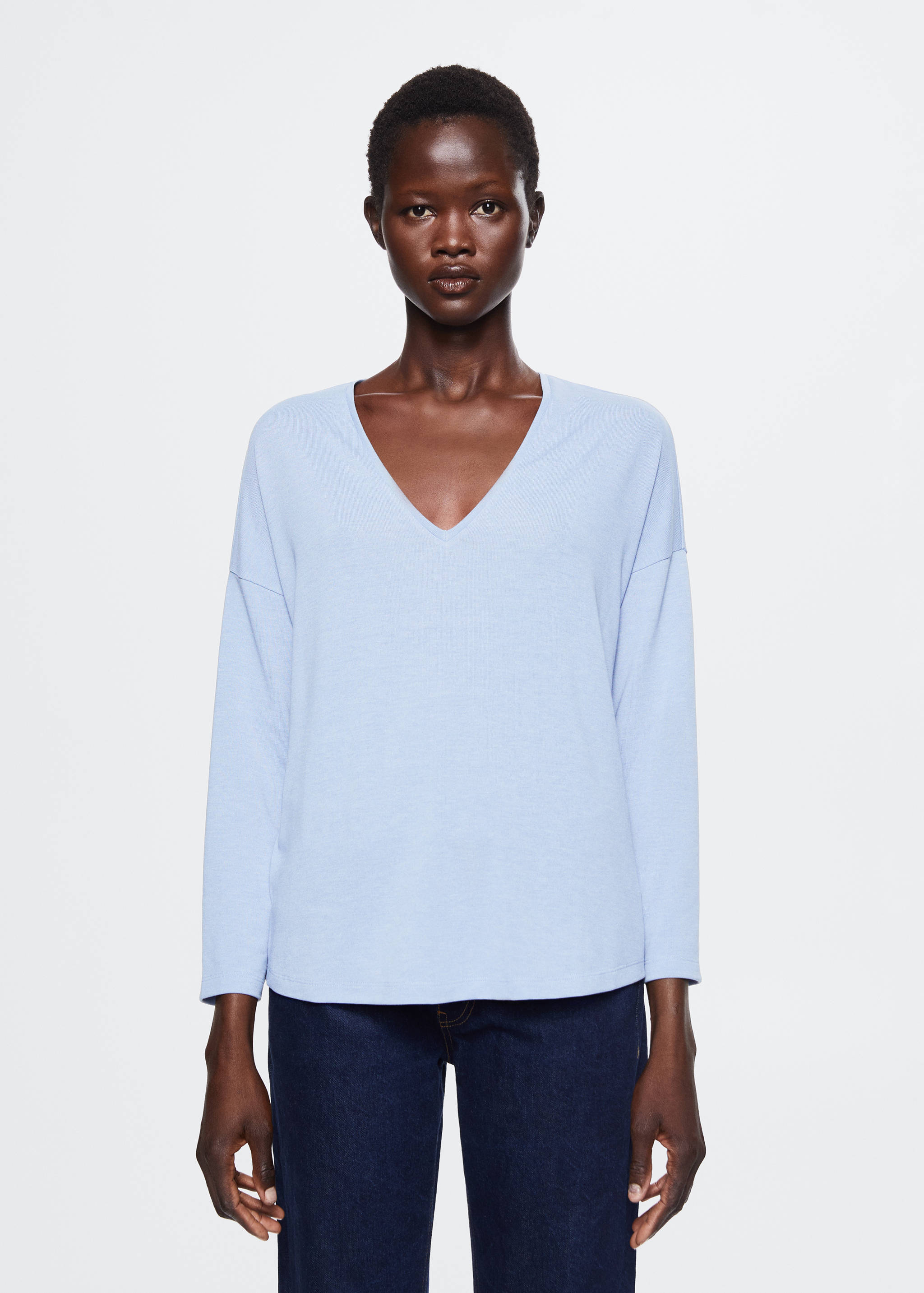 V-neck T-shirt - Medium plane