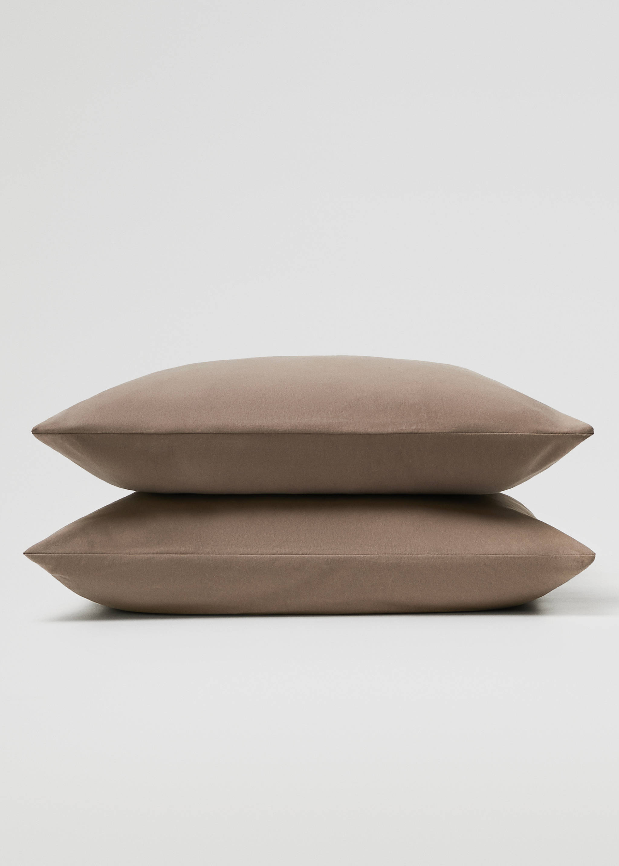 Cotton knit cushion case 60x60cm - Medium plane