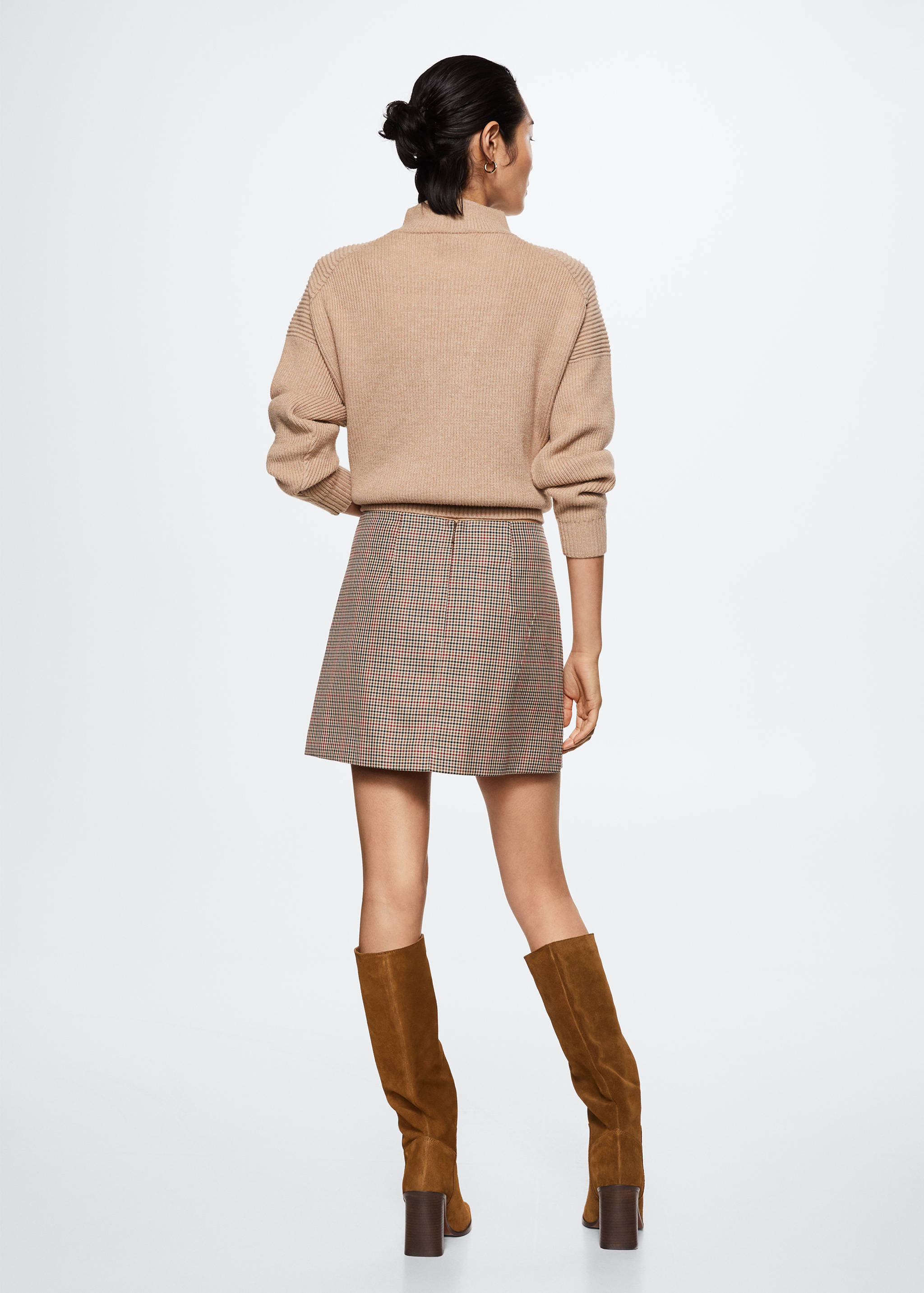 Minirock mit Hahnentrittmuster - Rückseite des Artikels