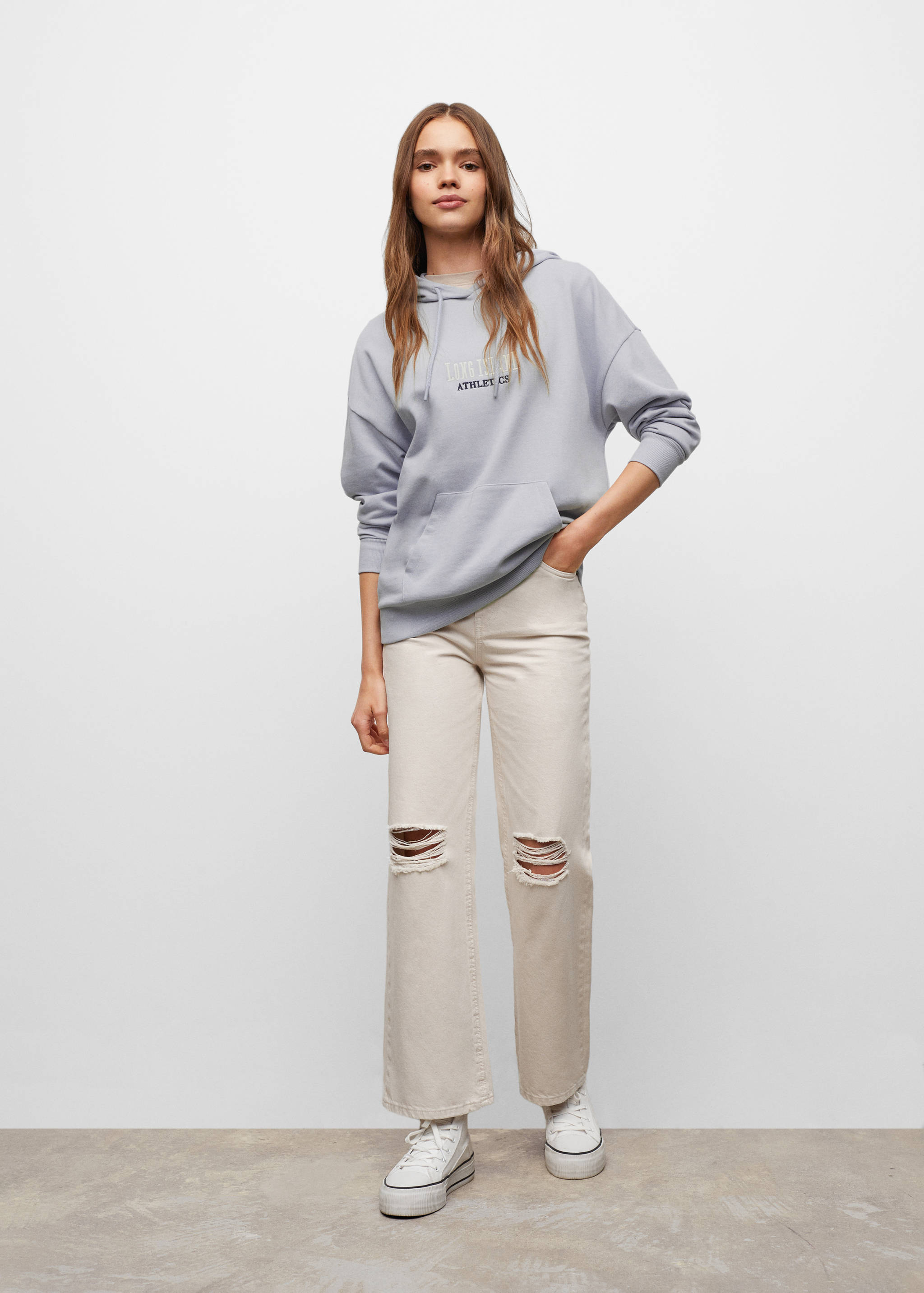 Dessuadora cotó caputxa - Pla general