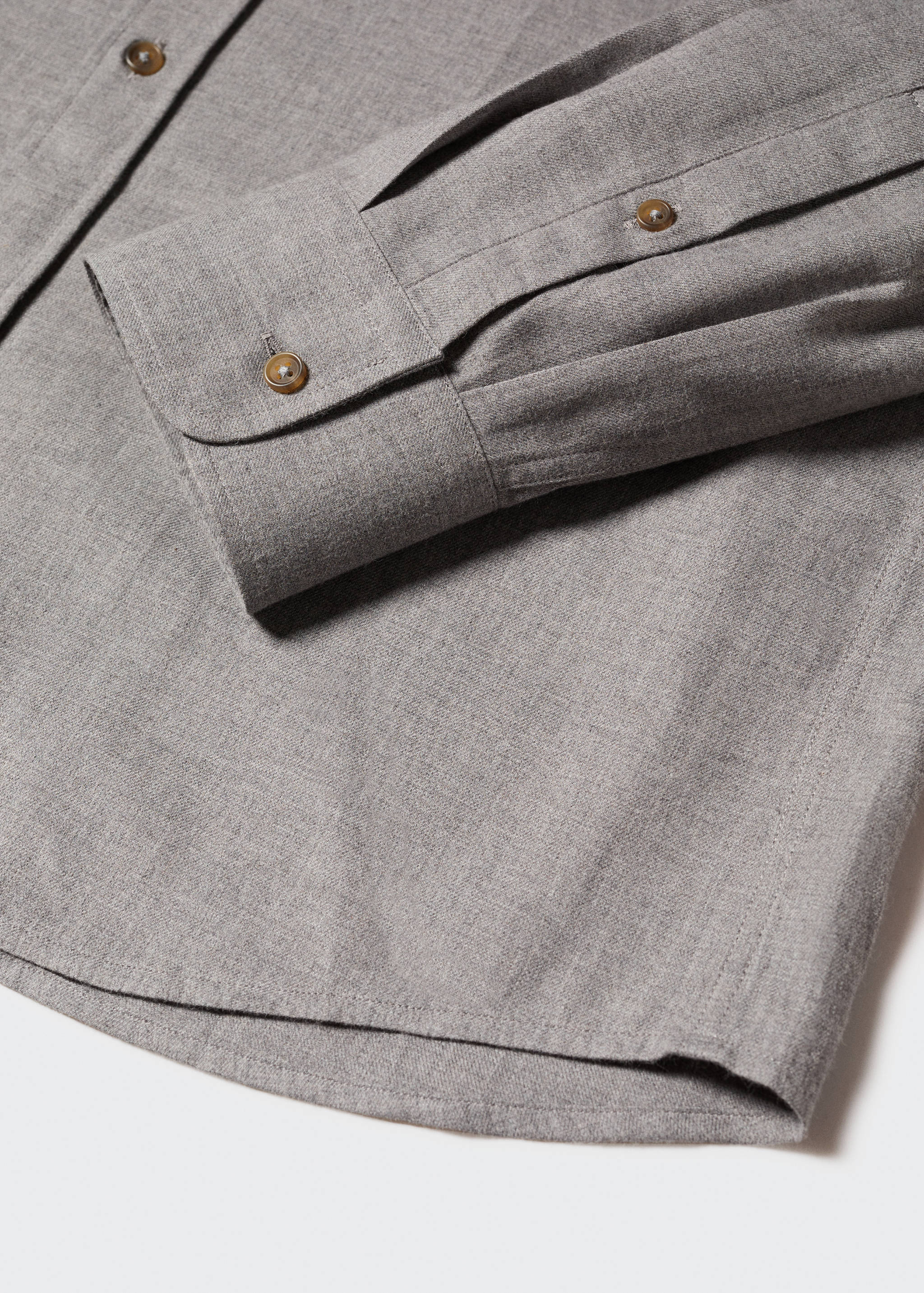 Texturiertes Slim Fit-Hemd aus Baumwolle - Detail des Artikels 8