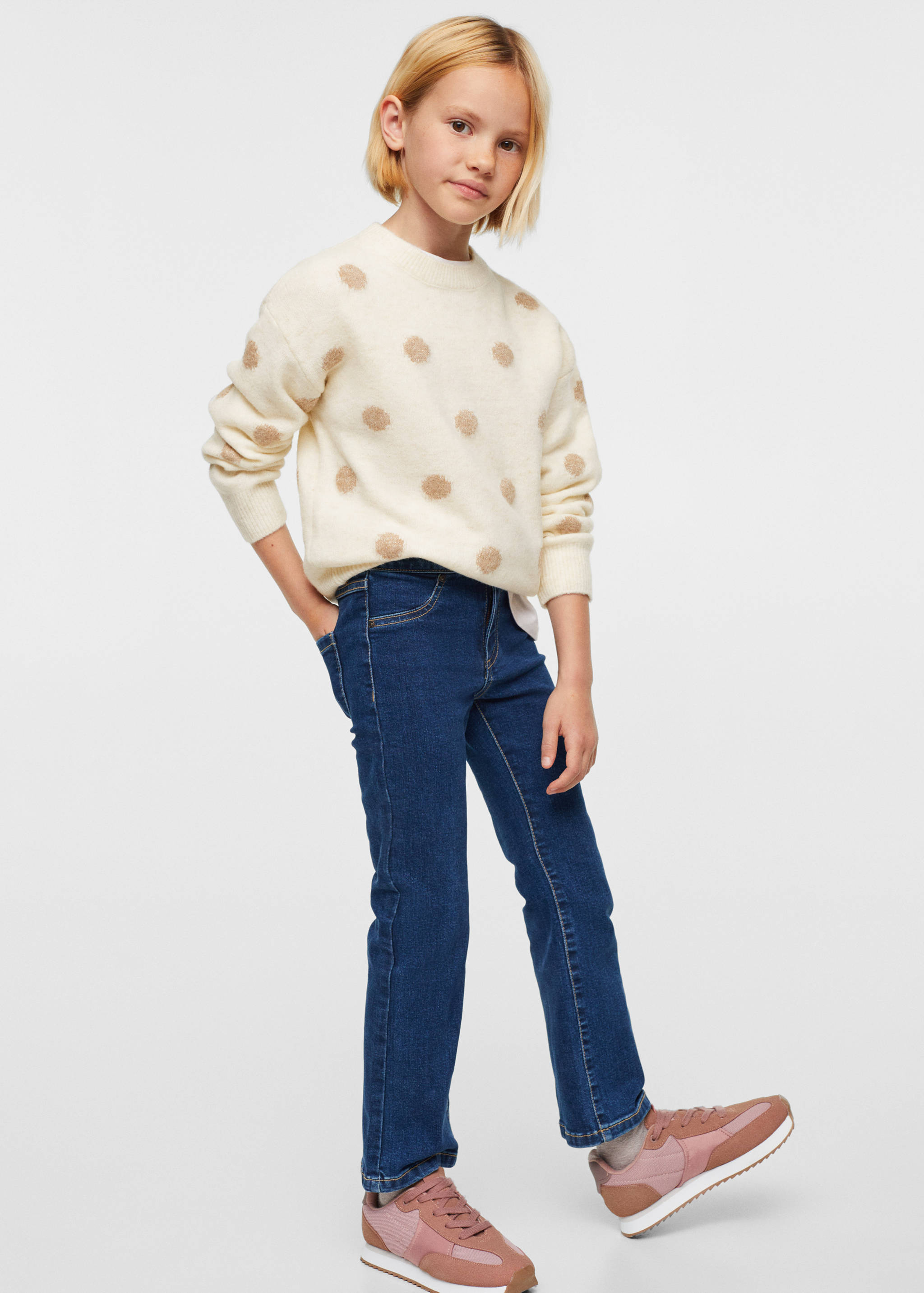 Strickpullover mit Polka Dots - Allgemeine Ansicht