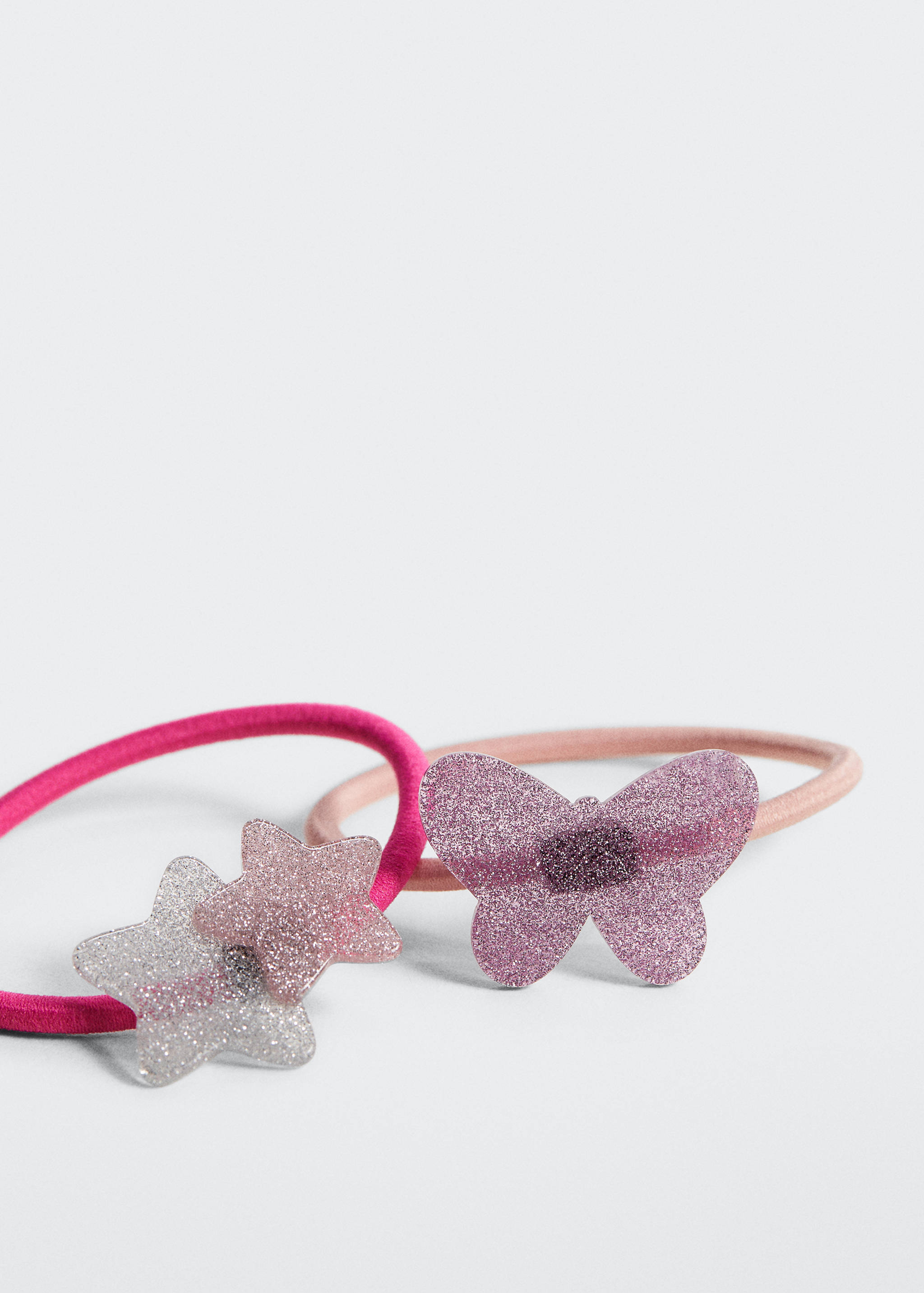 Sada 2 gumiček do vlasů s hvězdami - Náhled ve středové rovině