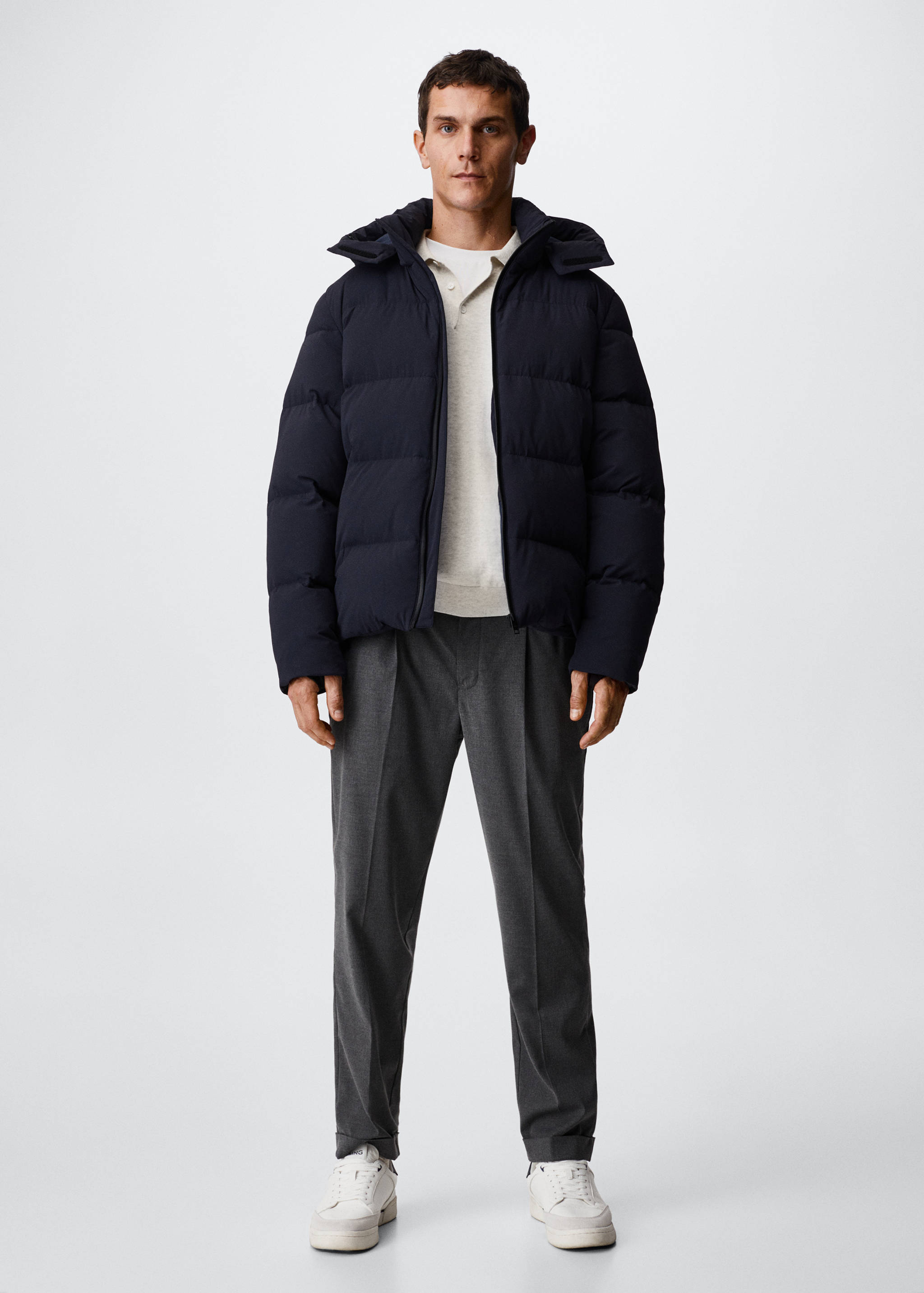 Thermoregulating down feather jacket - General plane