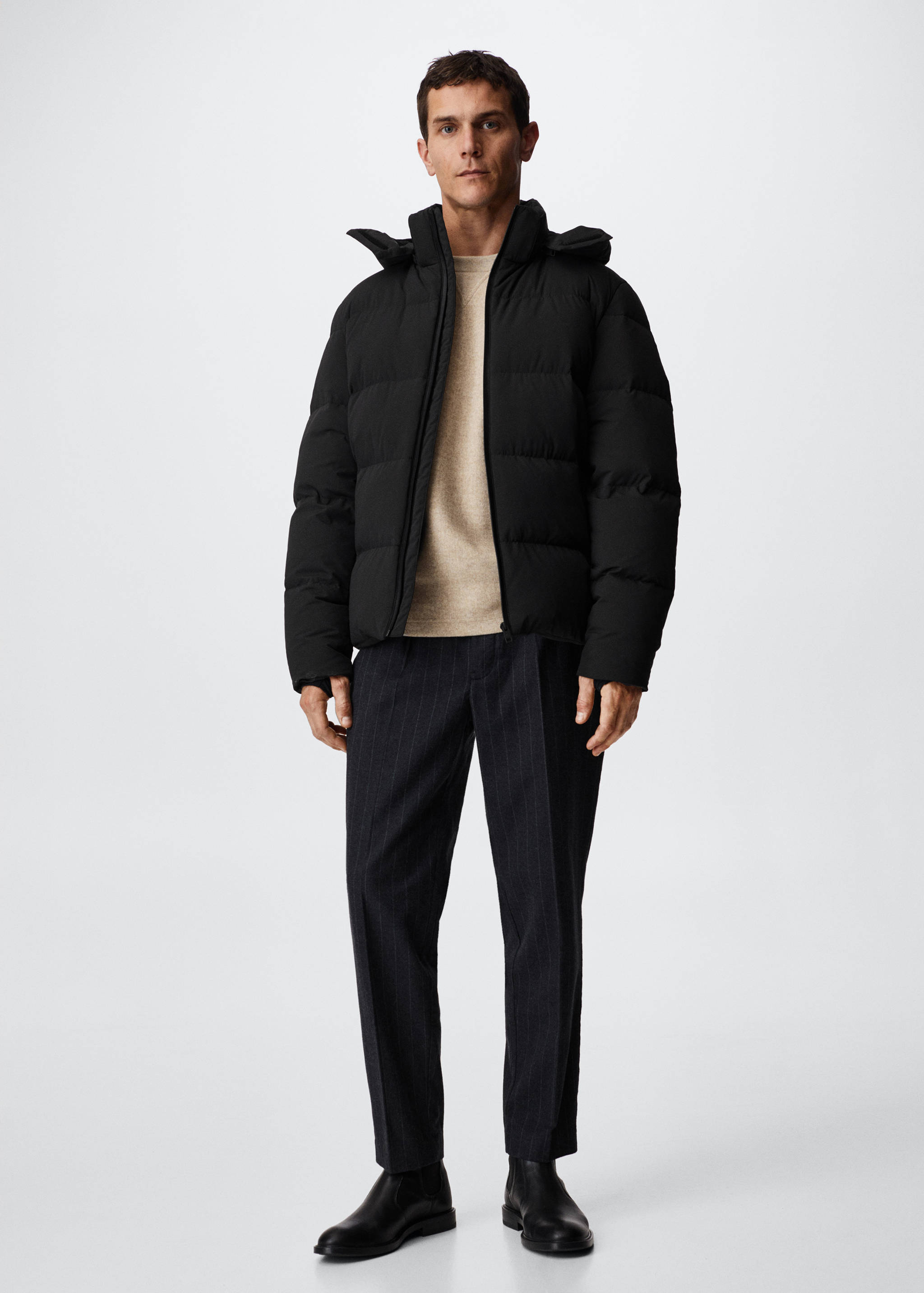 Thermoregulating down feather jacket - General plane