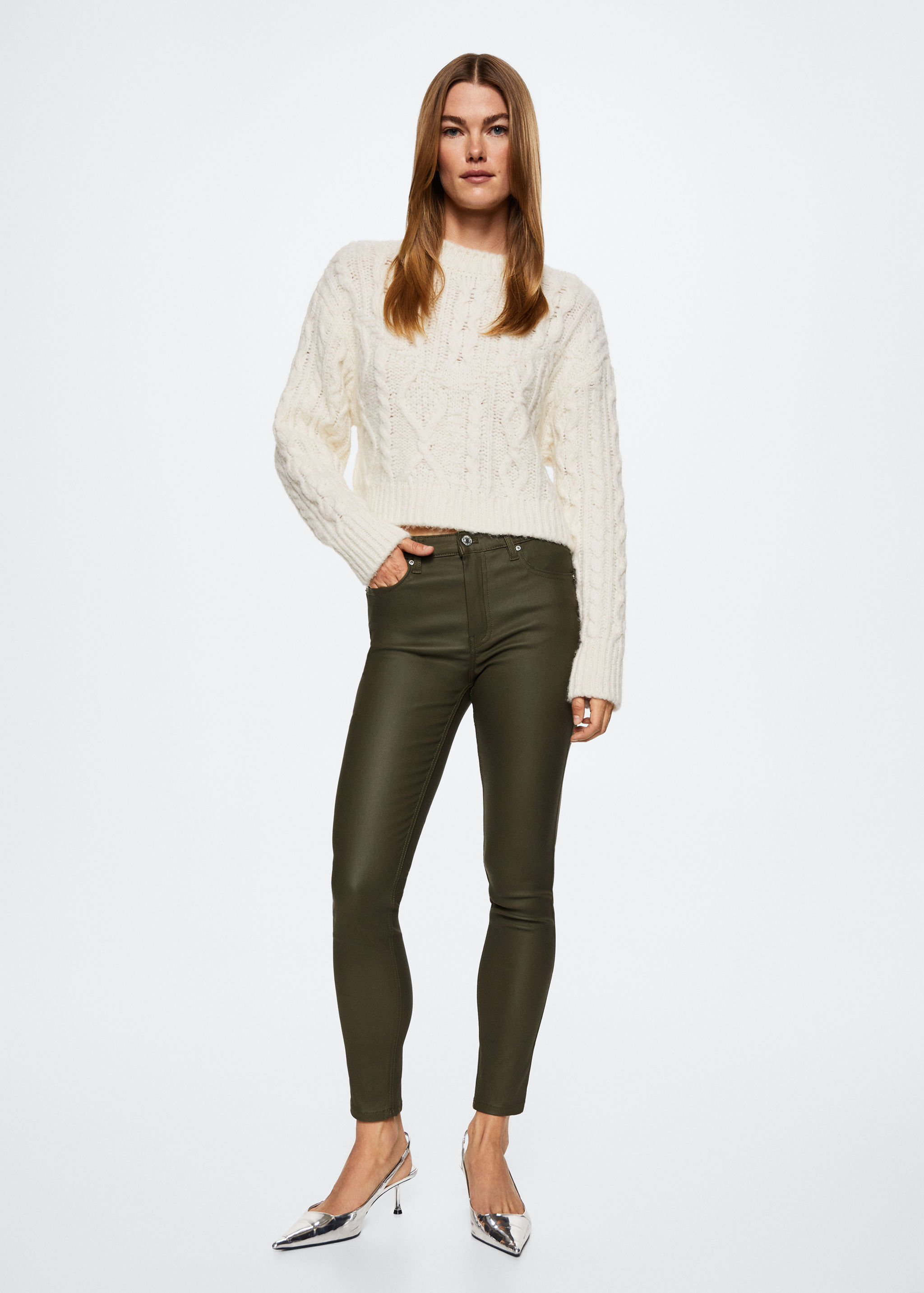 Jean skinny crop Isa enduit - Plan général