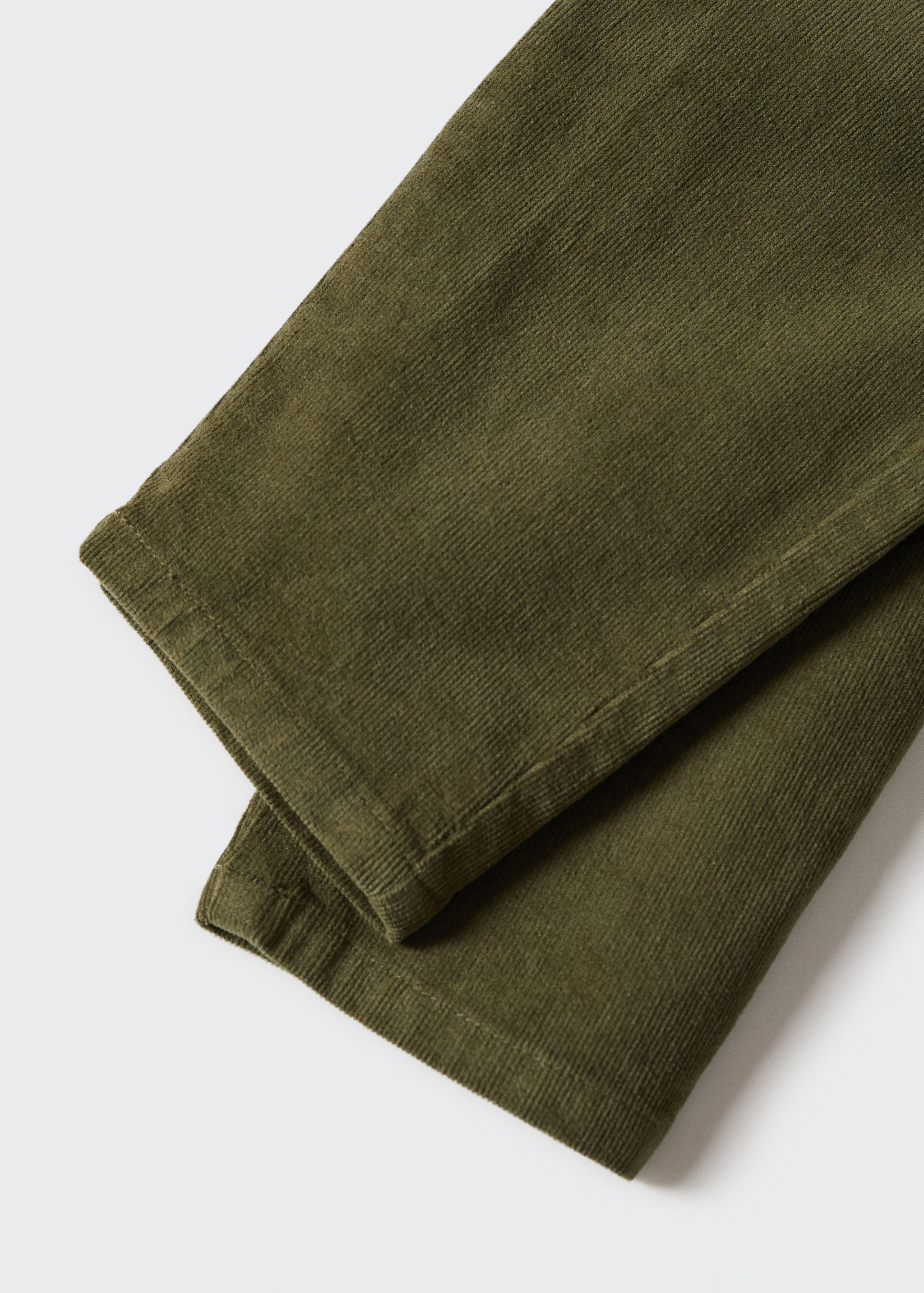 Corduroy straight trousers - Details of the article 0