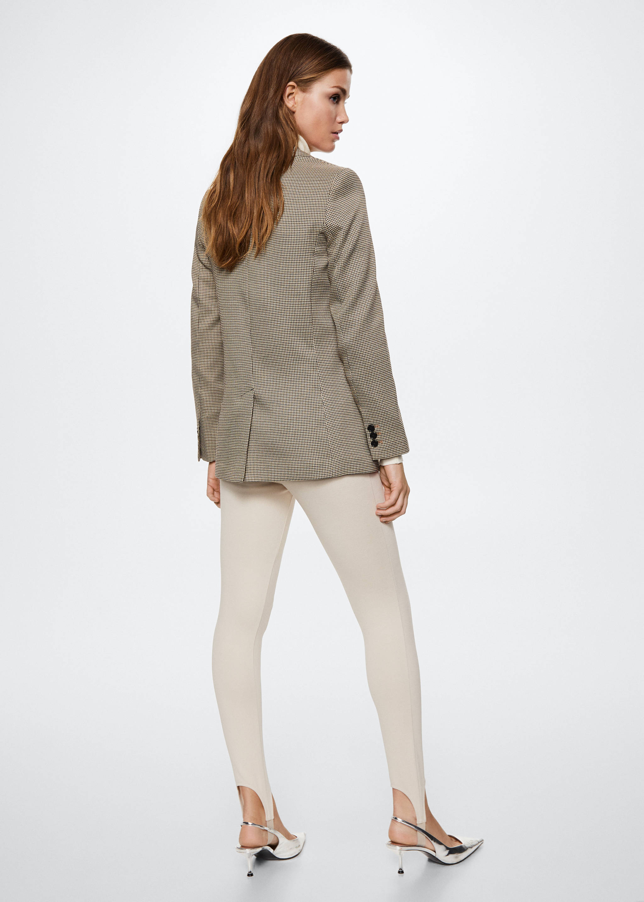 Houndstooth wool-blend blazer - Reverse of the article