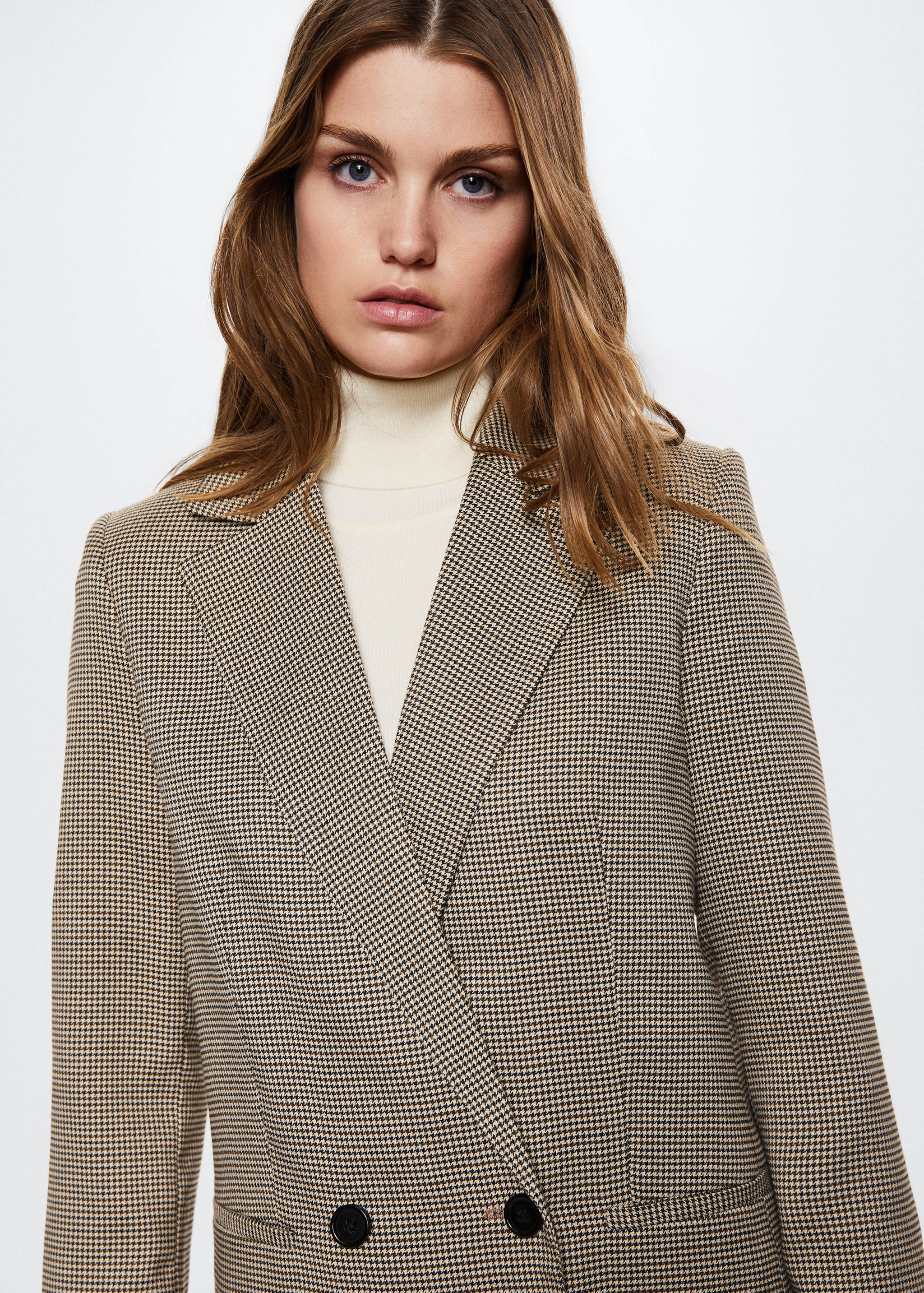 Houndstooth wool-blend blazer - Details of the article 1