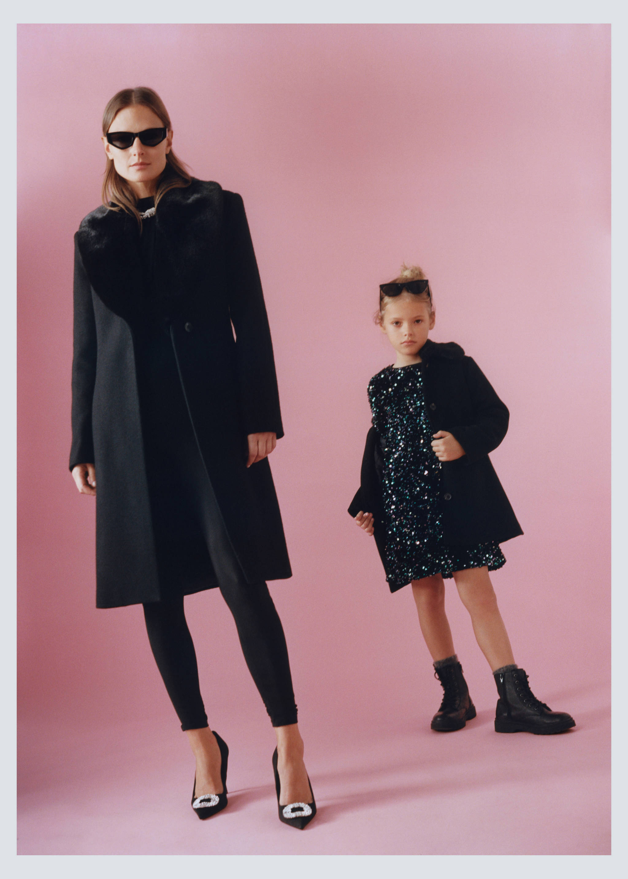 Detachable fur-effect wool coat - Details of the article 6