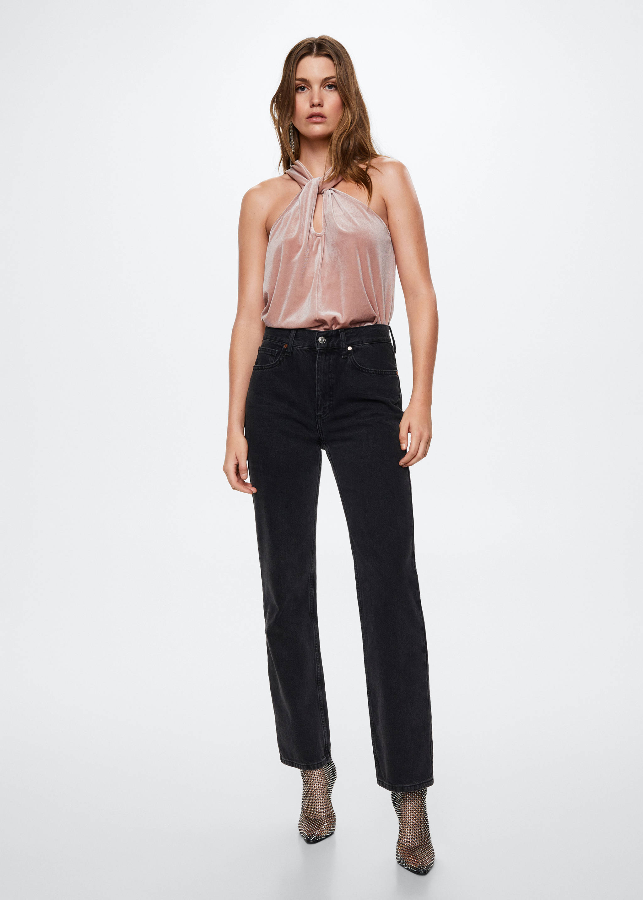 Knotted velvet top - General plane