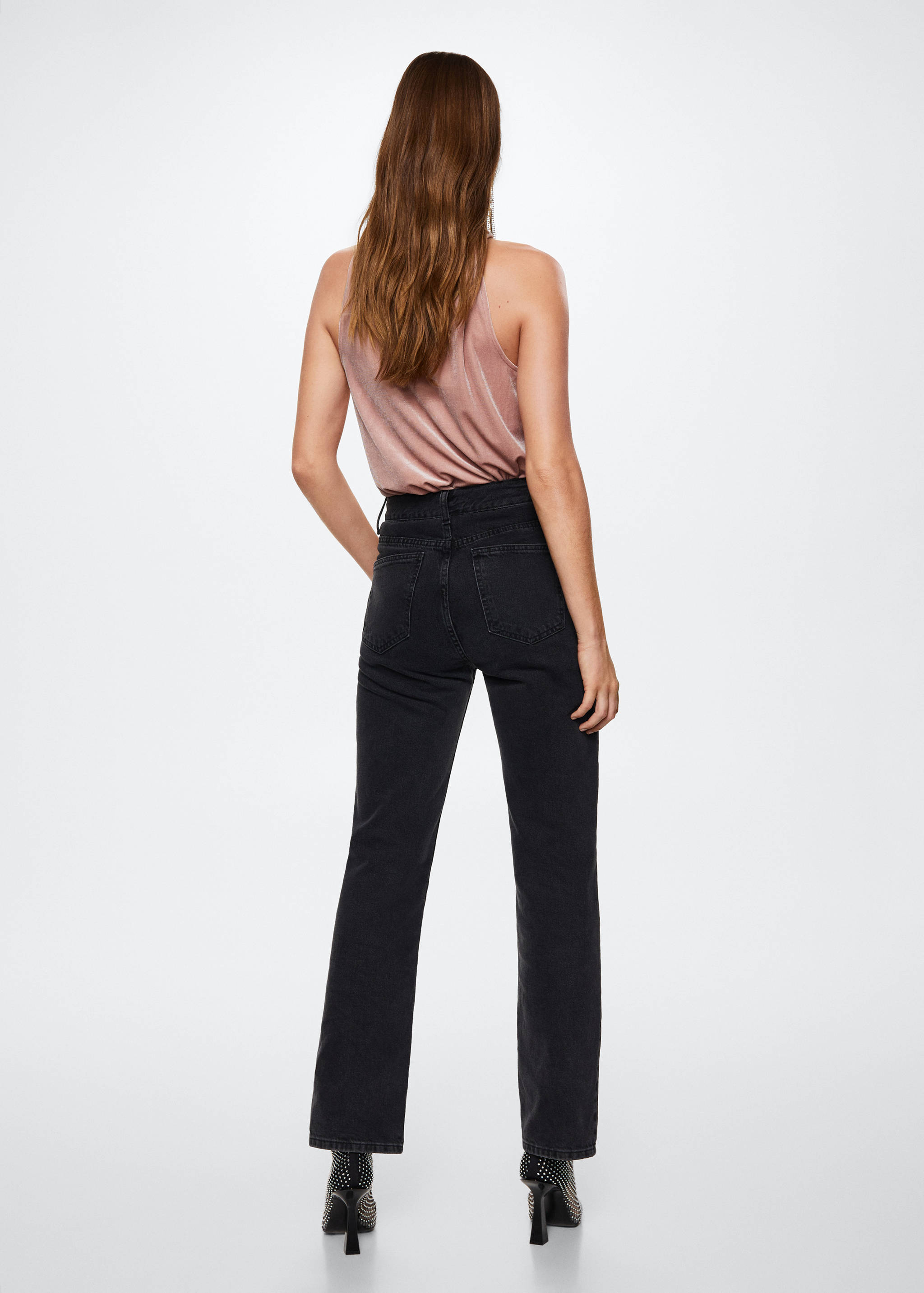 Knotted velvet top - Reverse of the article